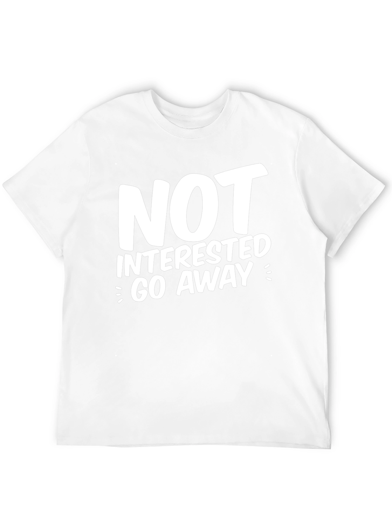 Black Not Interested Go Away Graphic Tee - Black view 12