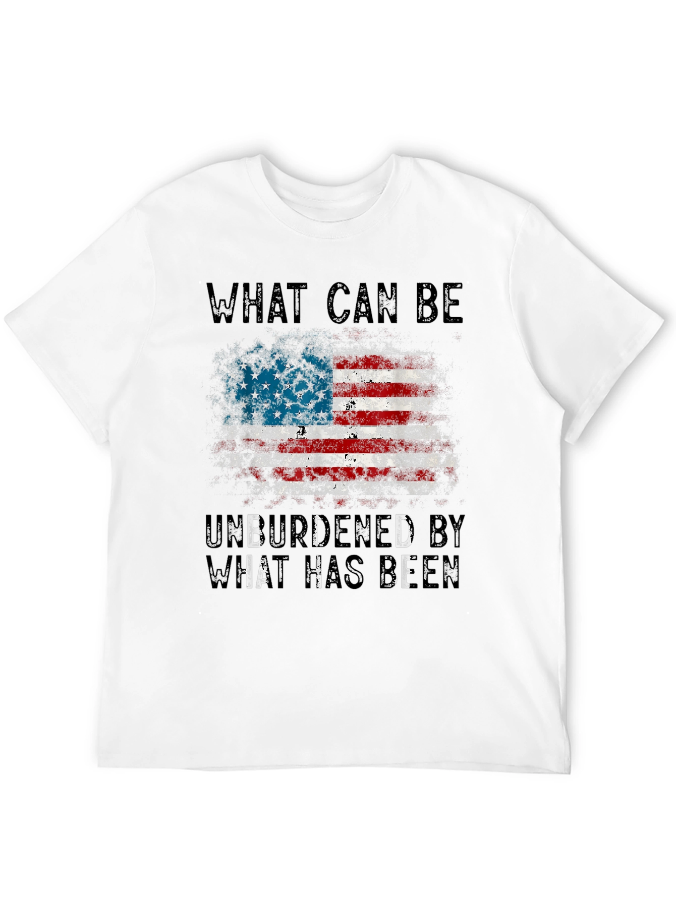 Black Patriotic T-Shirt - "What Can Be" American Flag Graphic view 12