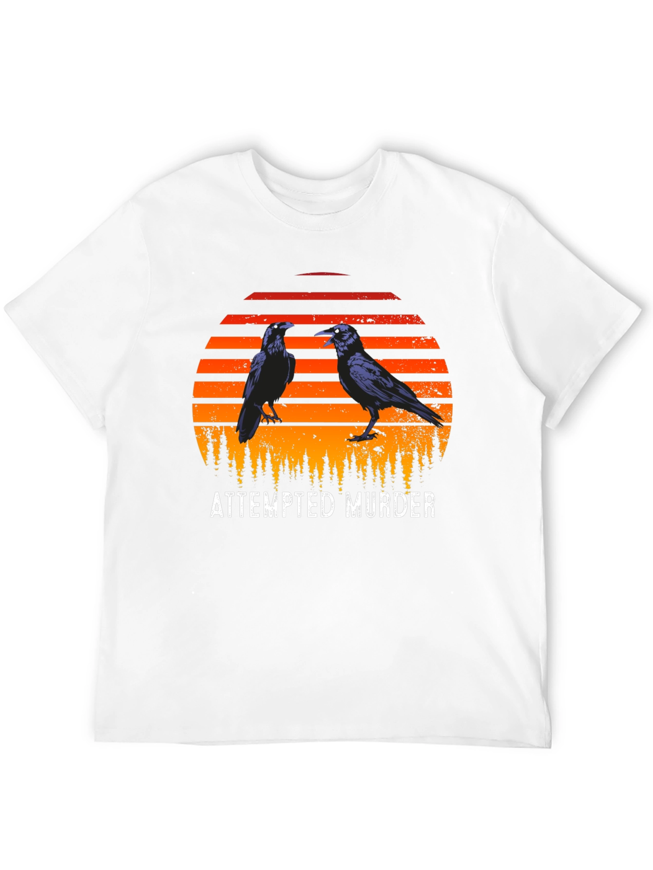 Black Attempted Murder Raven Graphic Tee view 12