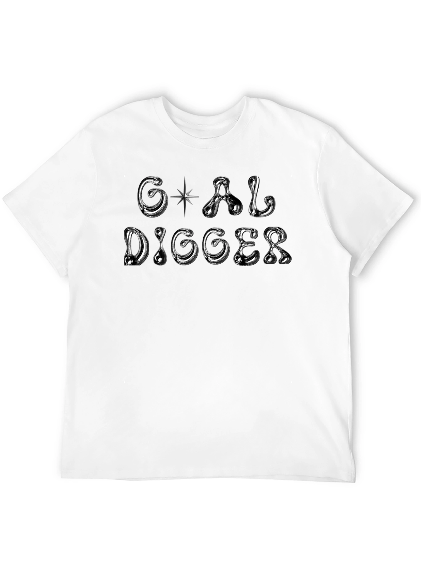 Black Goal Digger Black T-Shirt Graphic Print view 12