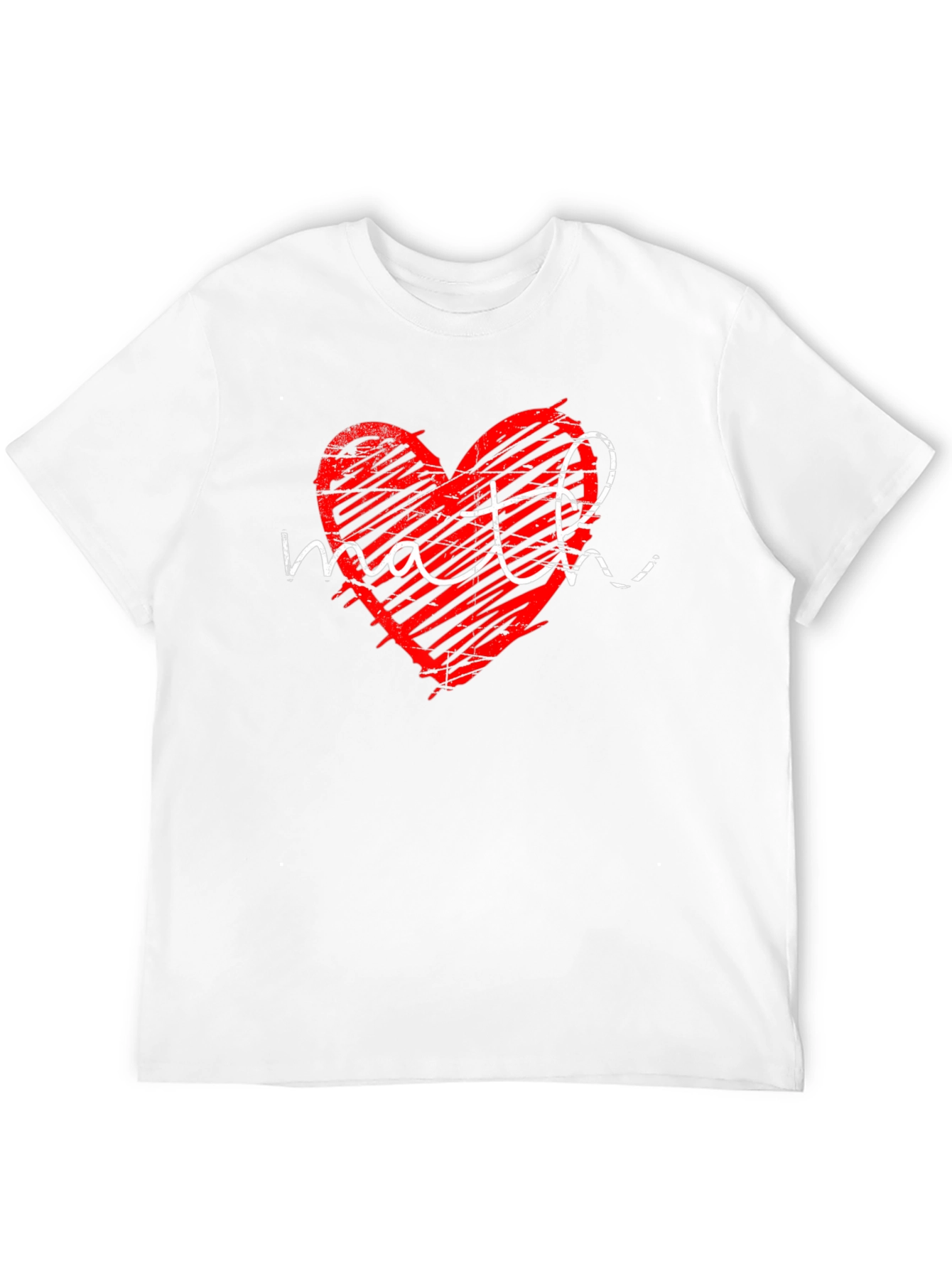 Black Math Heart Graphic T-Shirt - Perfect for Math Lovers view 12