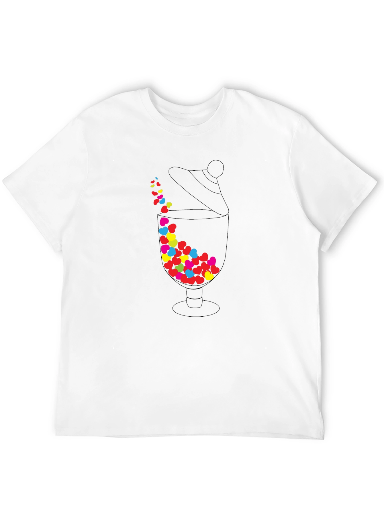 Black Heart Candy Jar Graphic Tee - Black view 12