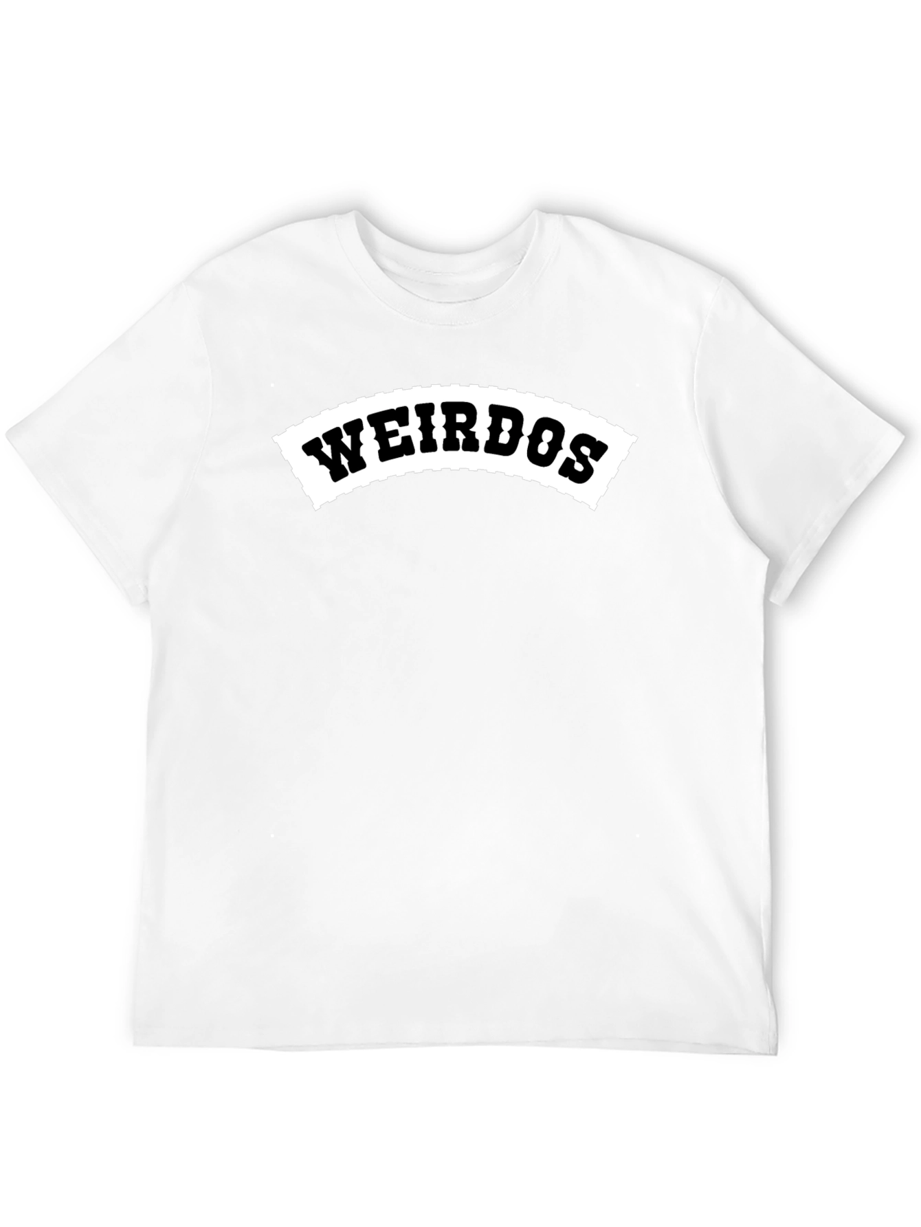 Black "Weirdos" Graphic T-Shirt - Black Crew Neck Tee view 12