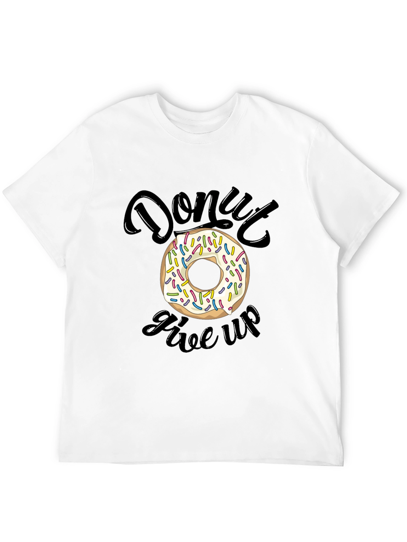 Black Donut Give Up Graphic Tee - Unisex T-Shirt view 12