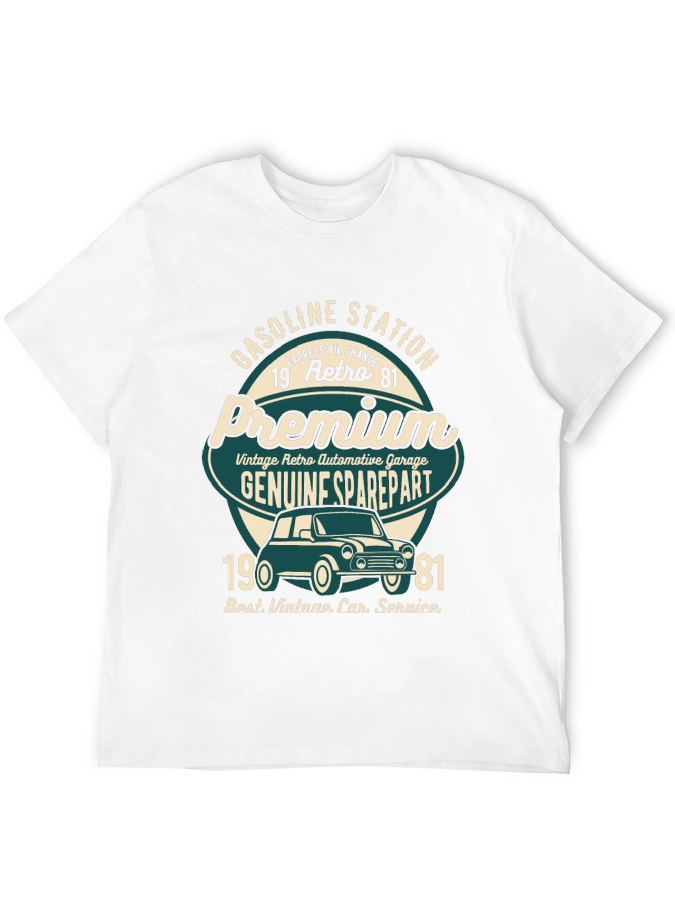 Black Vintage Retro Car T-Shirt - Gasoline Station Premium Design view 12
