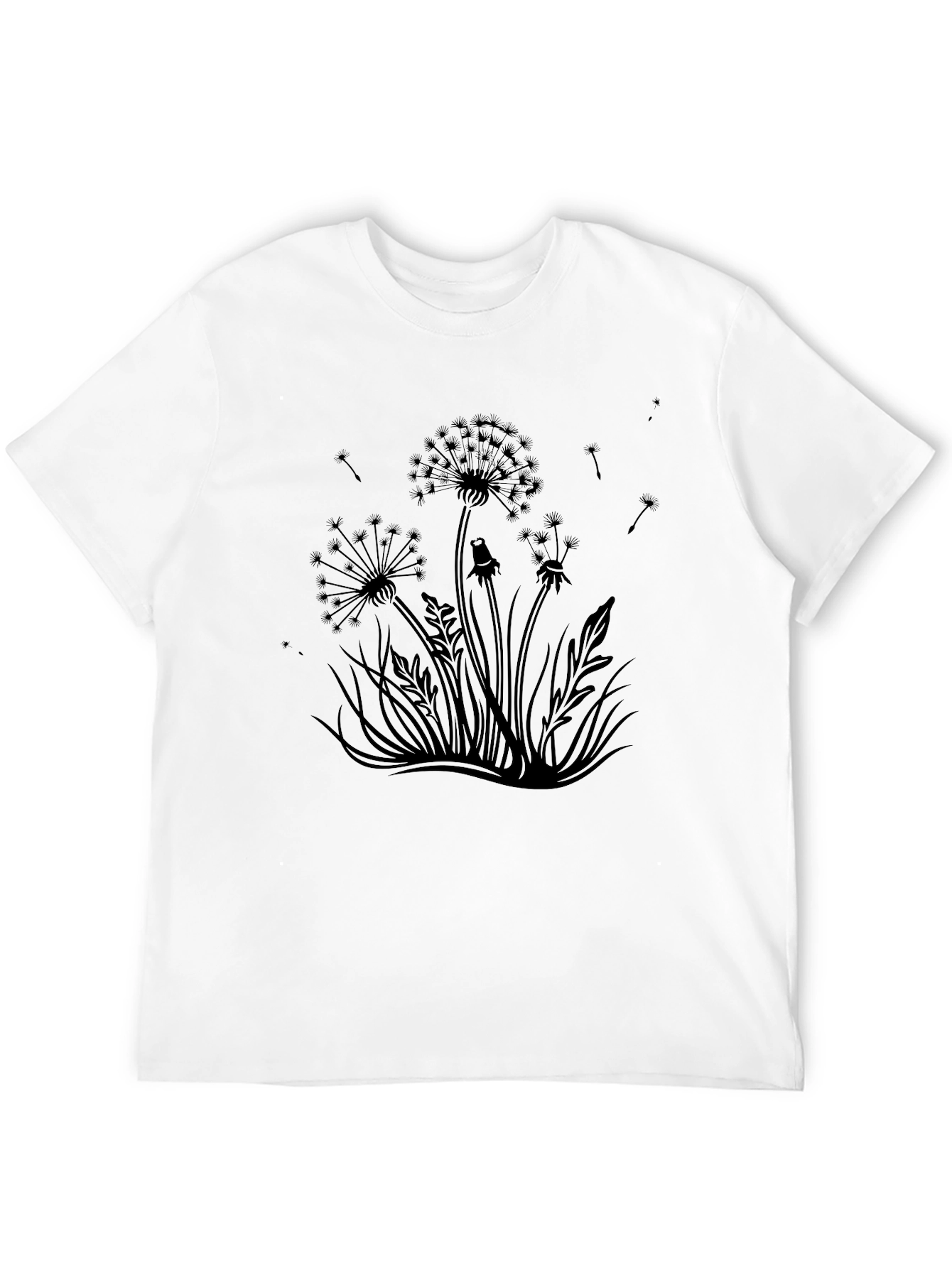Black Dandelion Graphic Black T-Shirt view 12