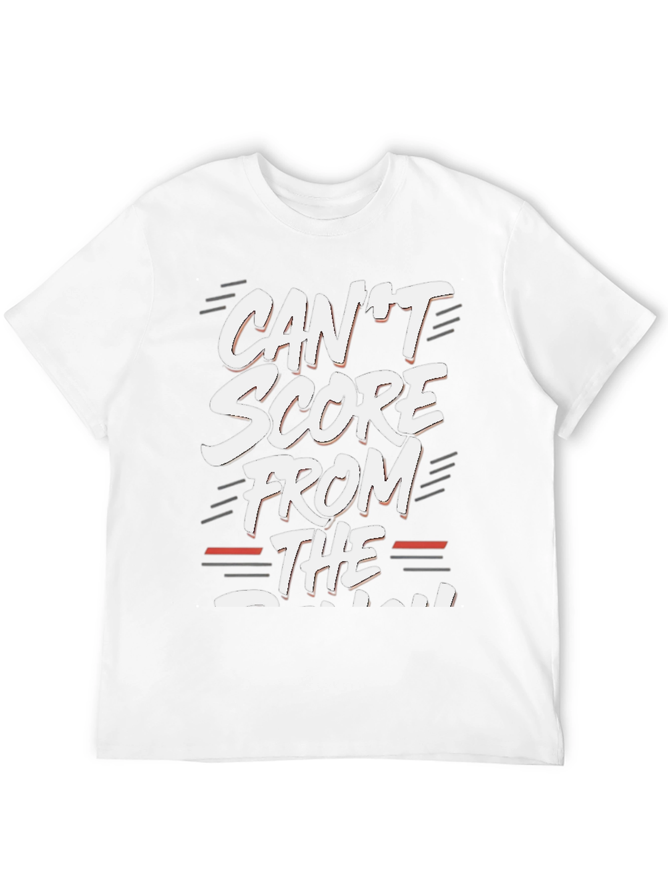 Black Funny Basketball T-Shirt - Can't Score From The Couch! view 12