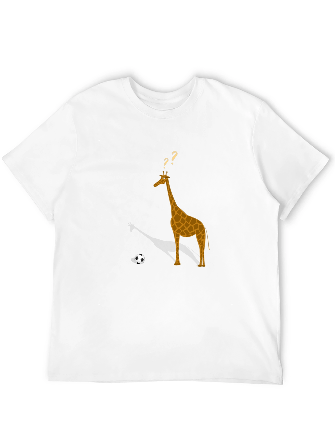 Black Giraffe Soccer T-Shirt - Black Cotton Tee view 12