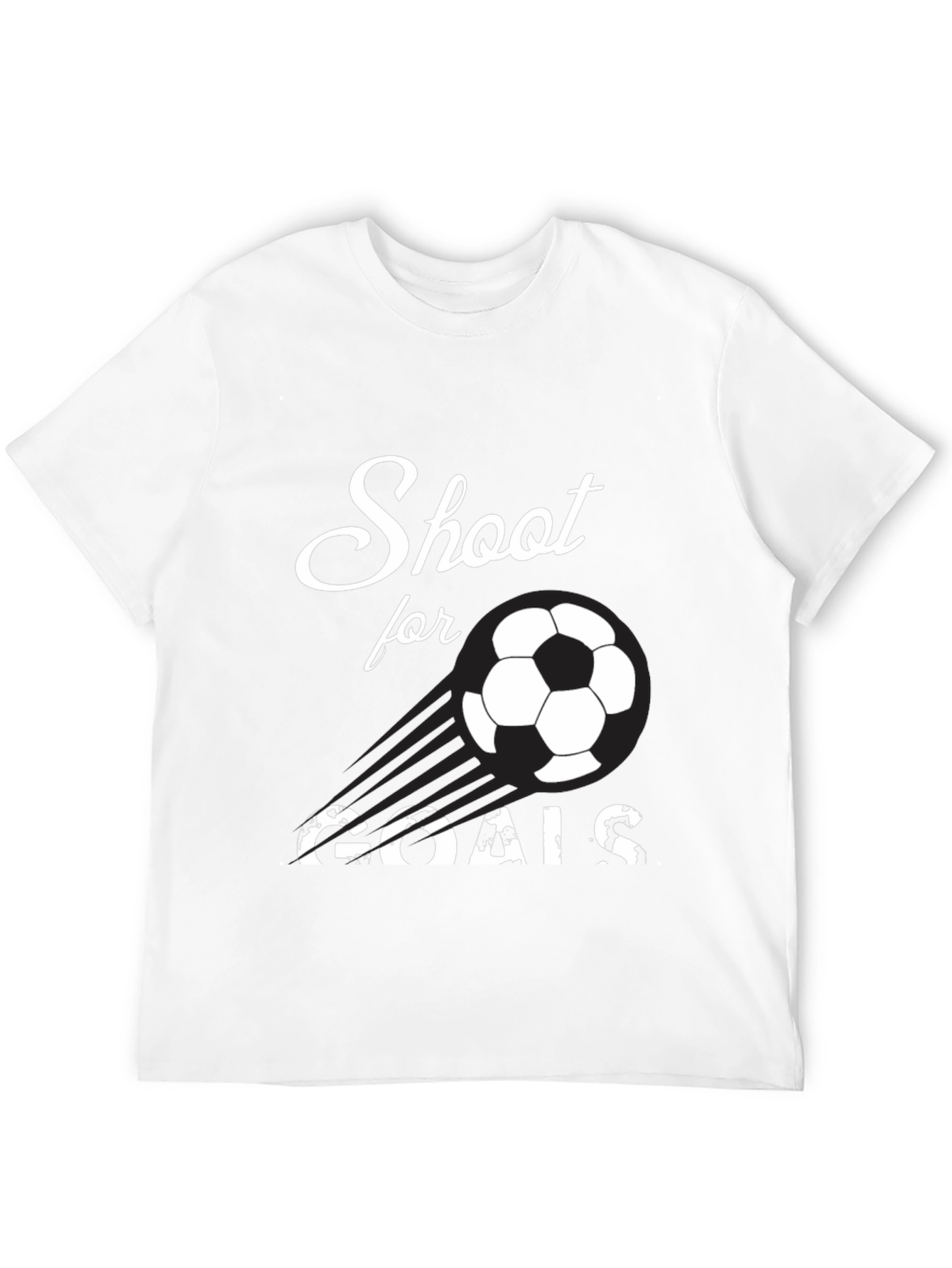 Black Shoot for Goals Soccer T-Shirt view 12