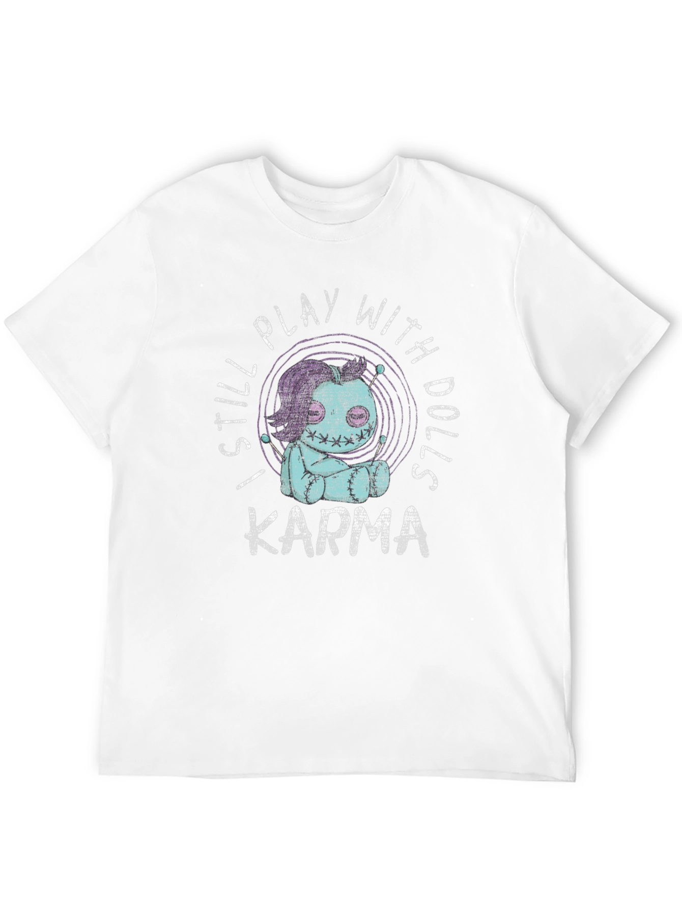 Black I Still Play With Dolls Karma Graphic T-Shirt view 12