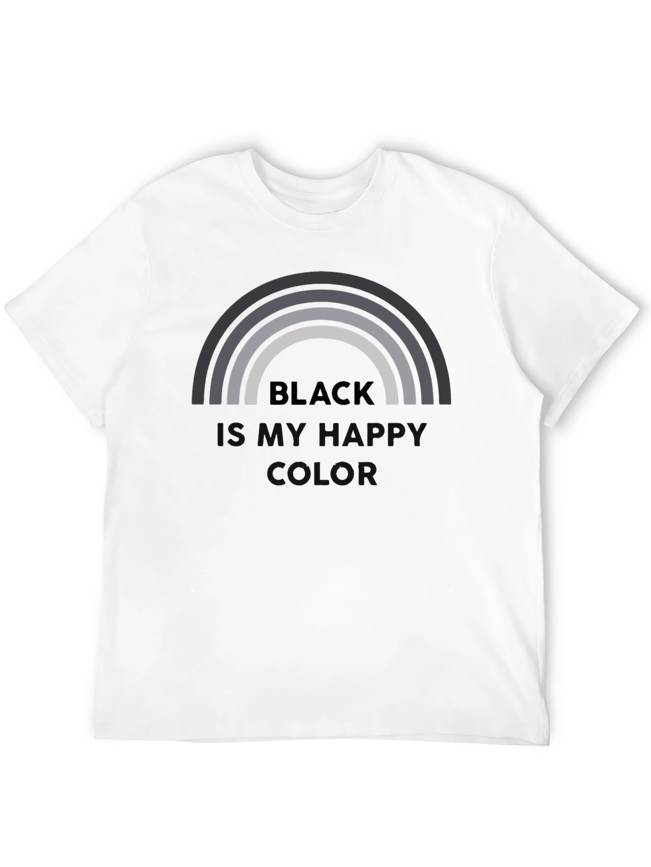 Black Black is My Happy Color Graphic Tee view 12