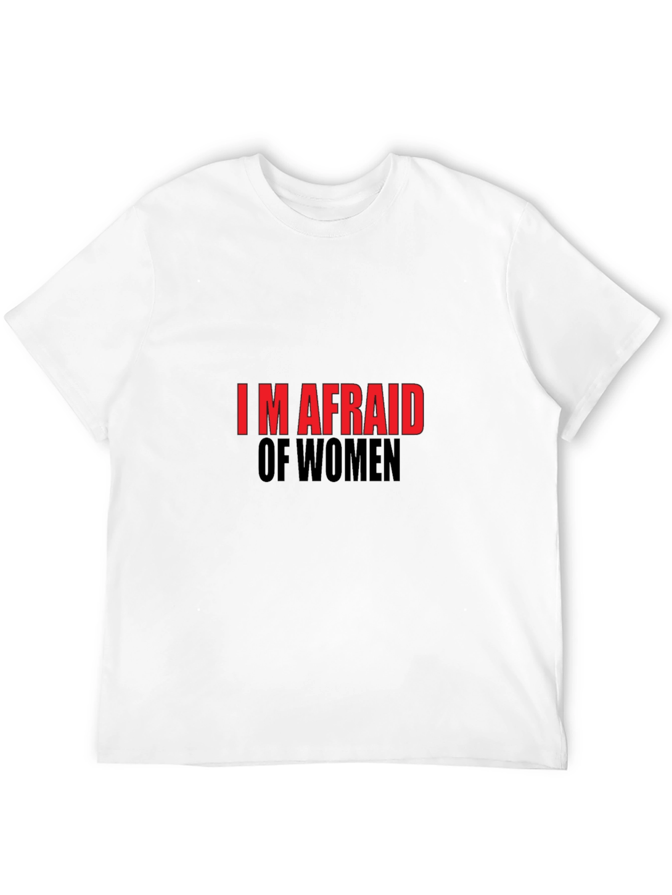 Black I'm Afraid of Women Graphic Tee - Black Cotton view 12