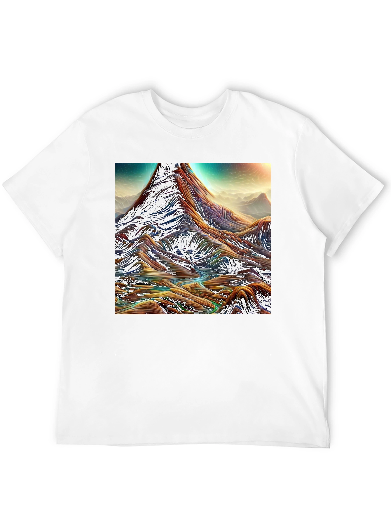 Black Mountain Range Graphic Tee - Black Cotton Comfort view 12