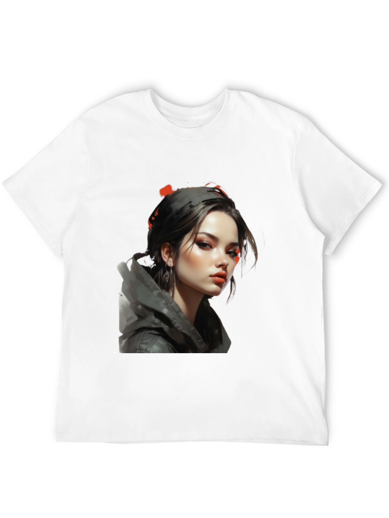 Black Girl Portrait Graphic Tee - Stylish Black T-Shirt view 12