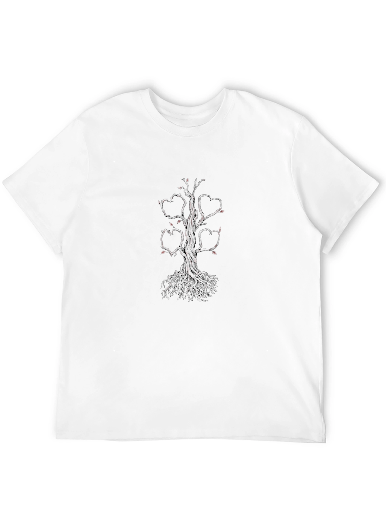 Black Heart Tree Graphic Tee - Black Casual Shirt view 12