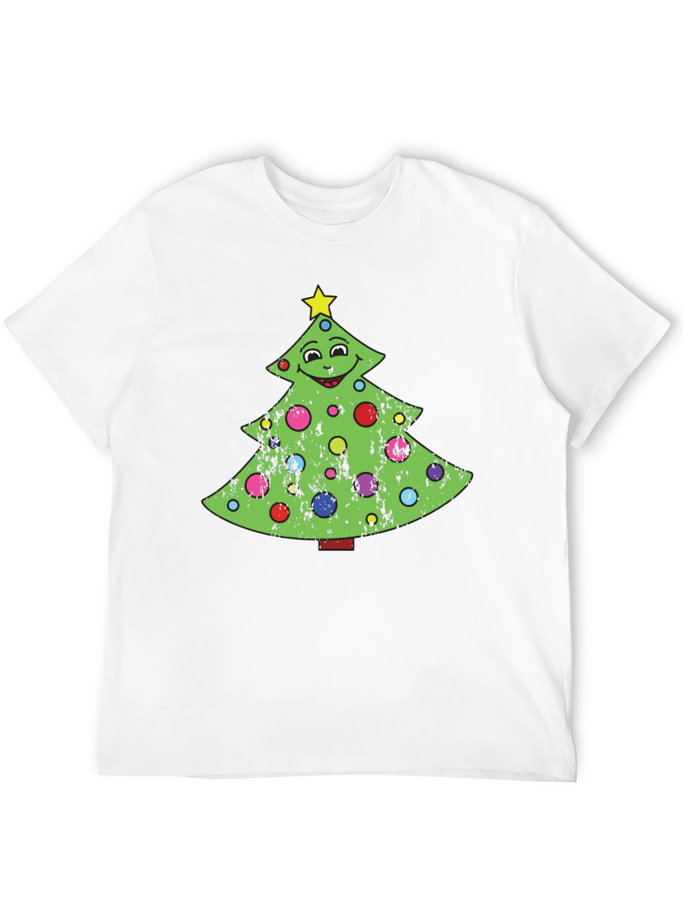 Black Festive Christmas Tree Graphic Tee - Holiday Style view 12