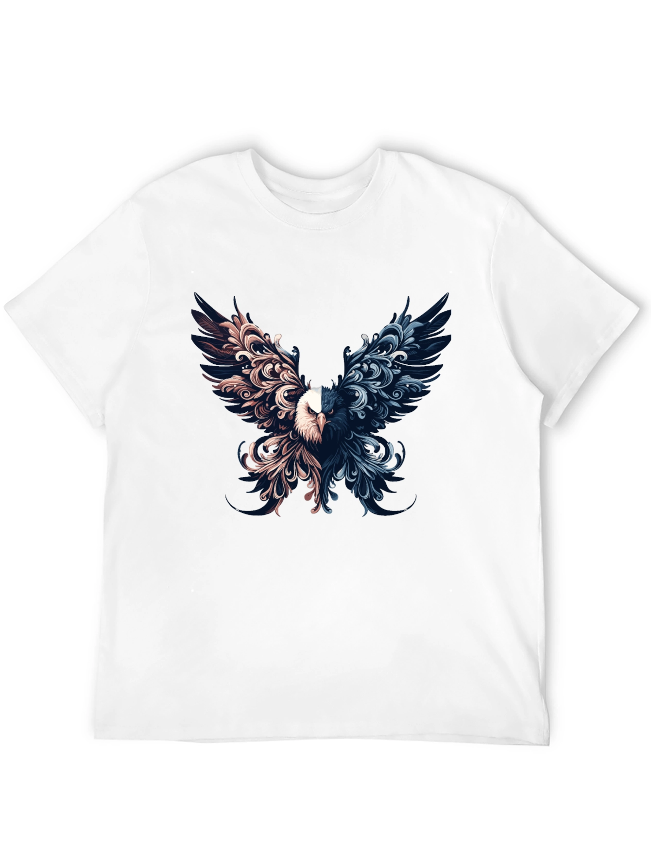 Black Artistic Eagle Graphic Print Tee view 12