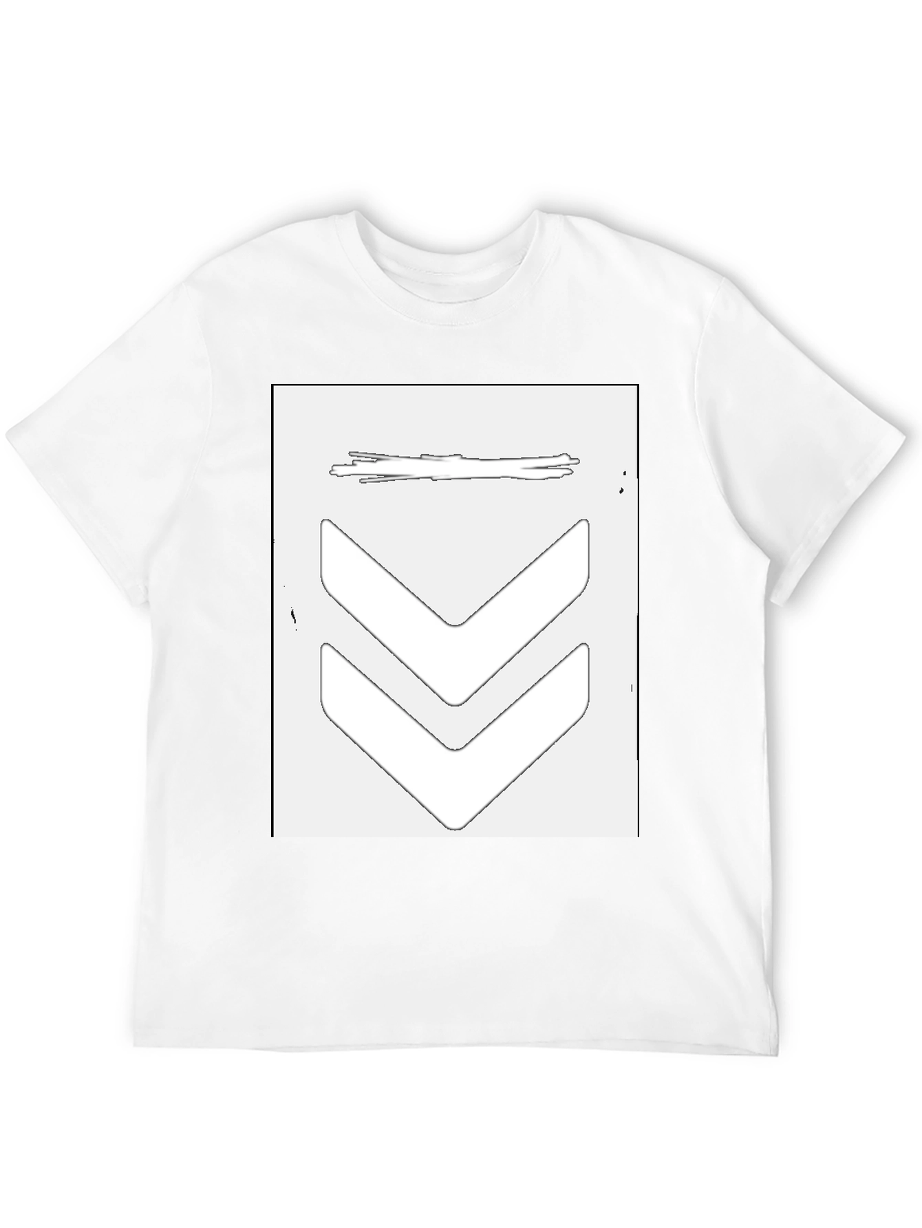 Black Stylish Black Graphic Tee - Arrow Design view 12