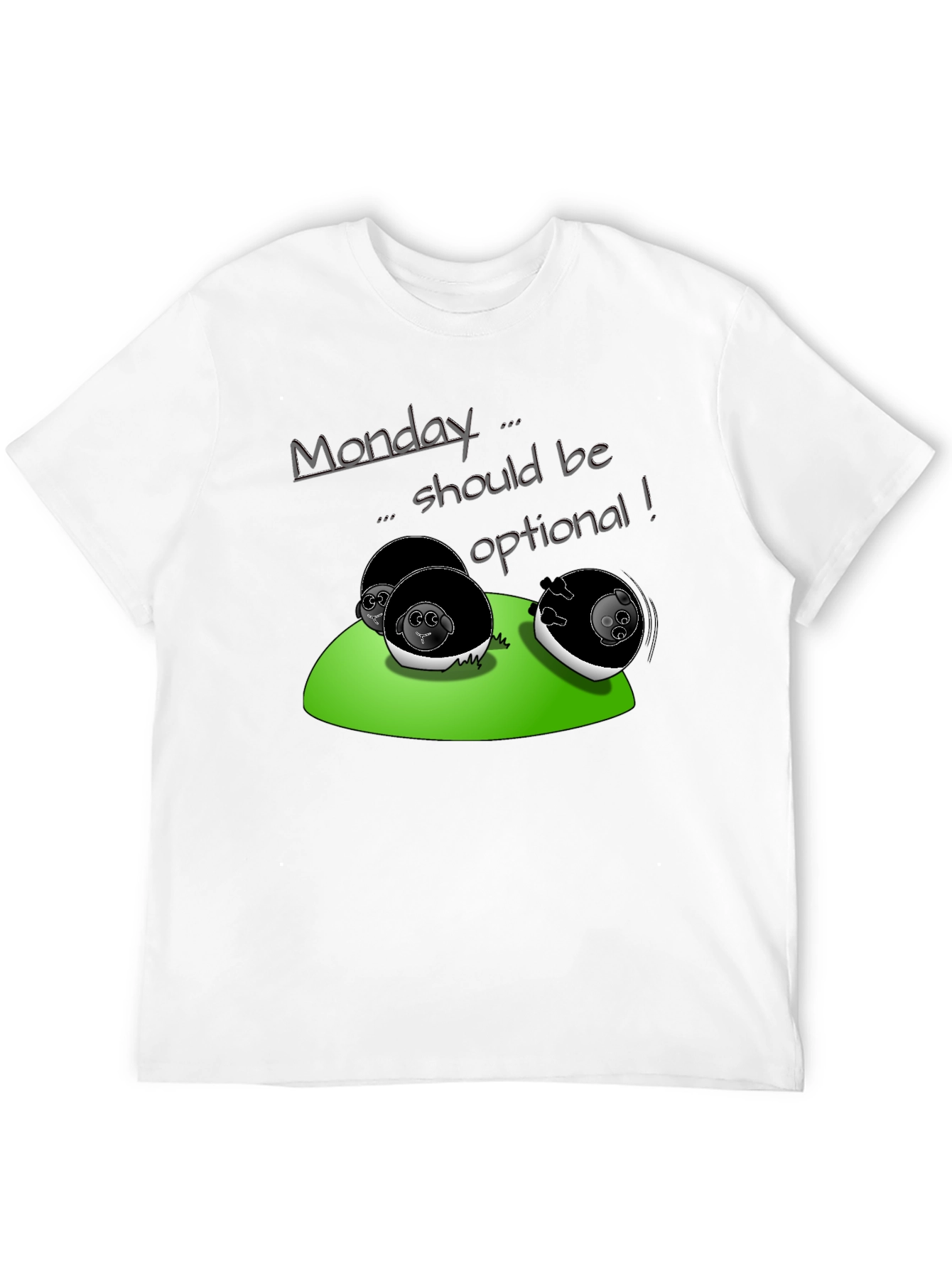 Black Monday Should Be Optional T-Shirt - Fun & Casual Tee view 12