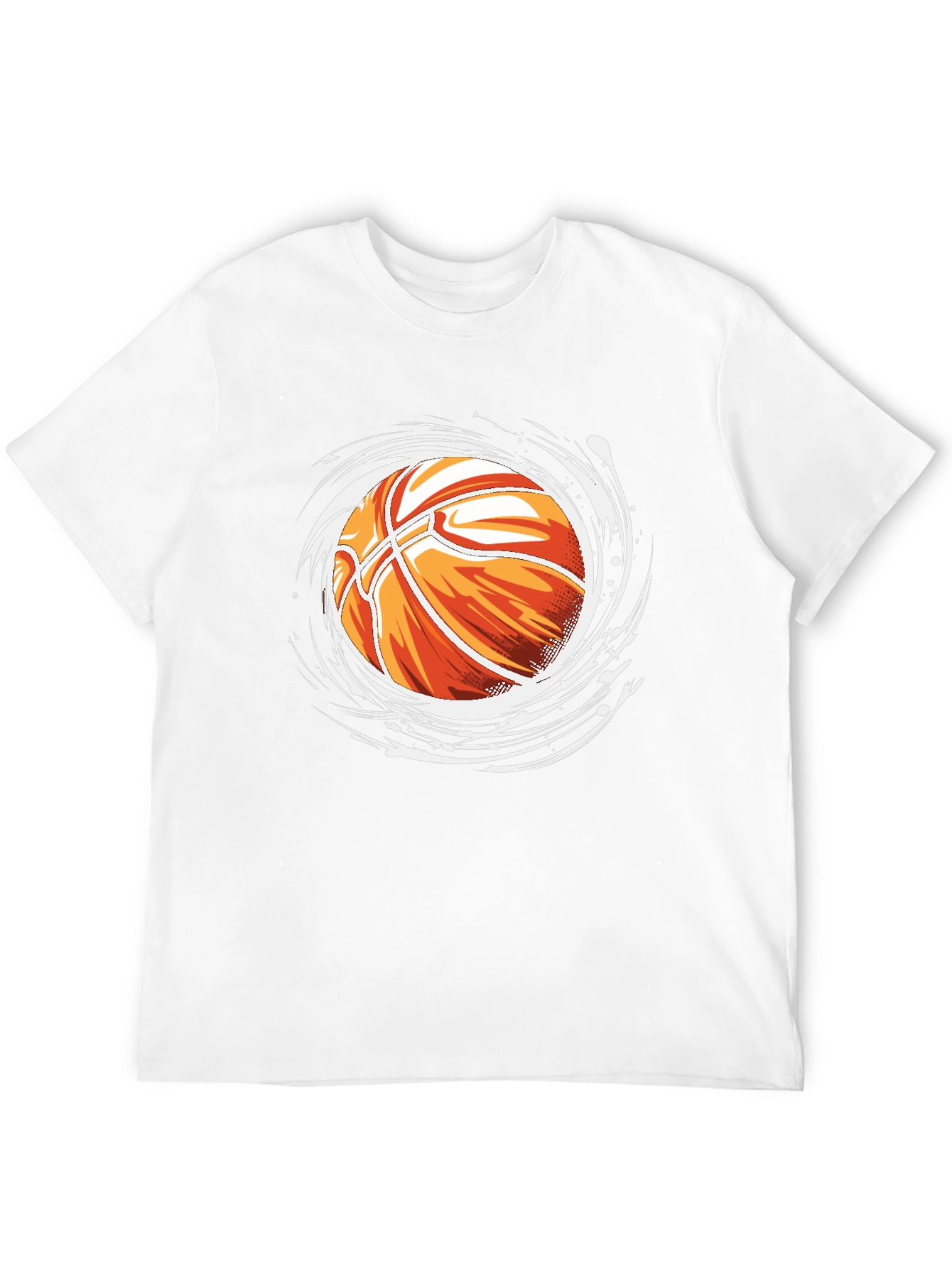 Basketball Graphic Tee - Black Cotton Blend - 12