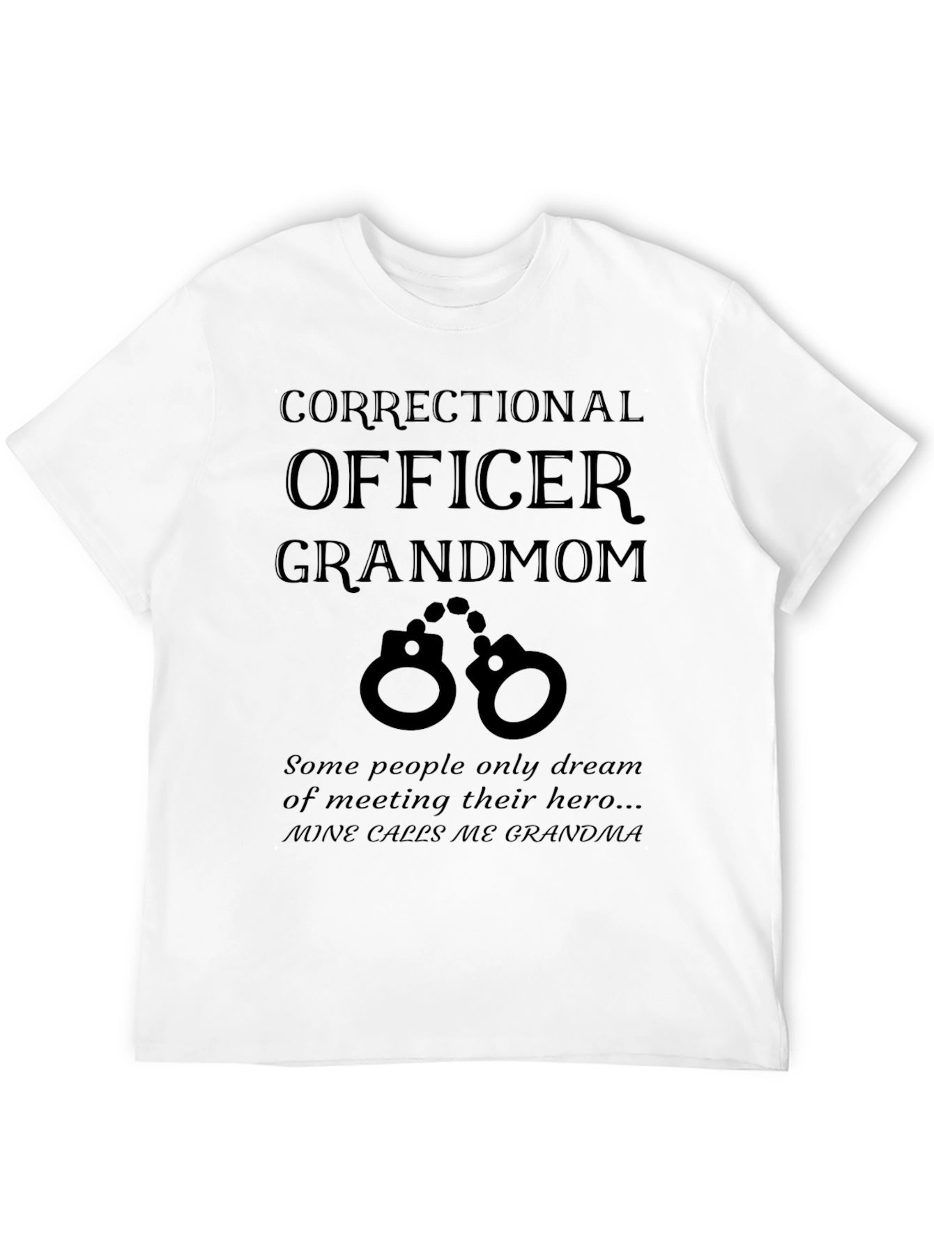 Black Correctional Officer Grandmom T-Shirt view 12