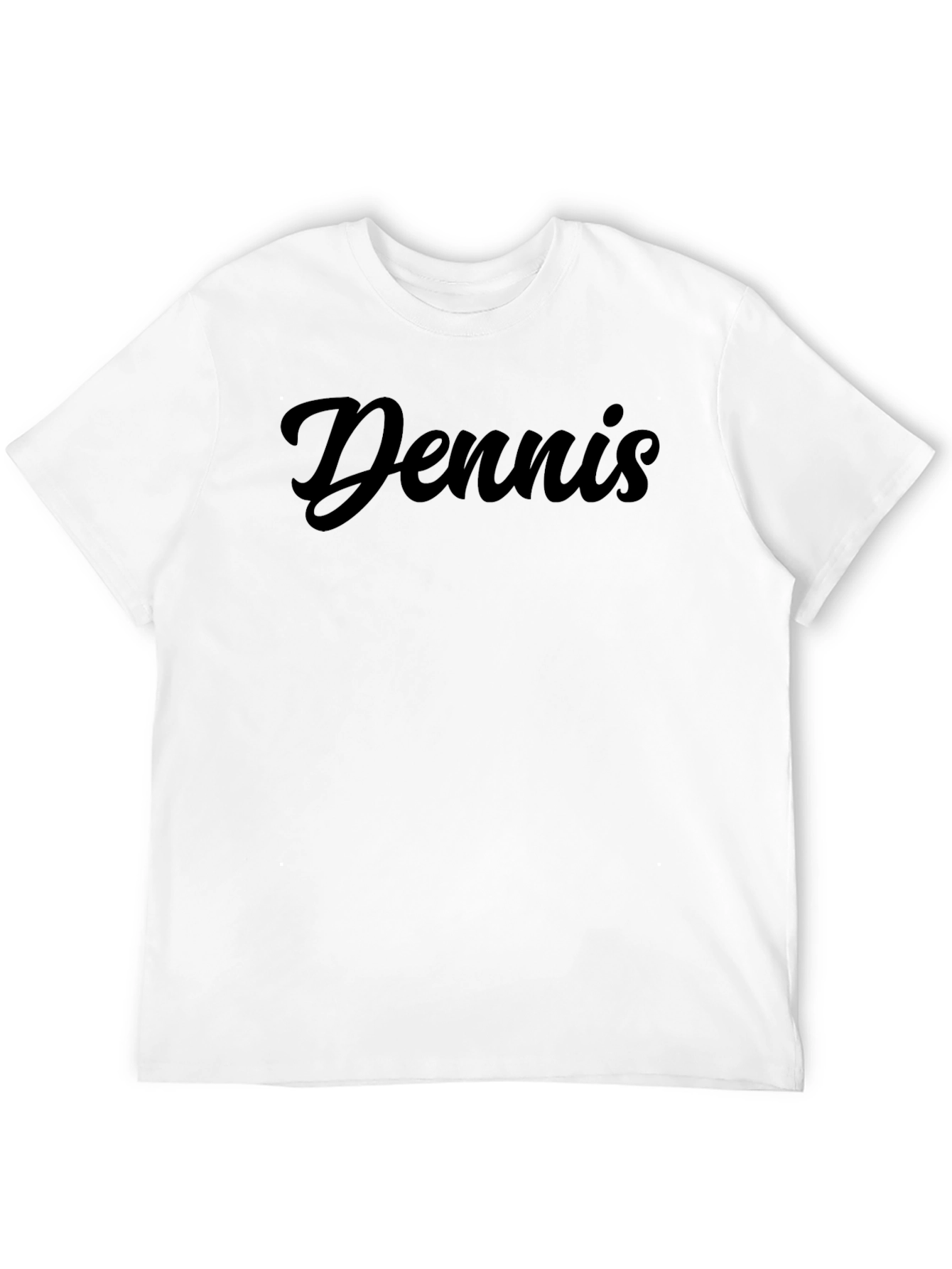 Black Dennis Custom Name T-Shirt - Stylish Personalized Apparel view 12