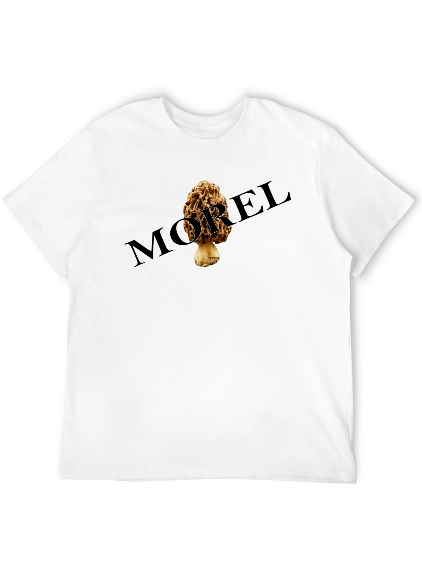 Black Morel Mushroom Graphic Tee - Black Unisex T-Shirt view 12