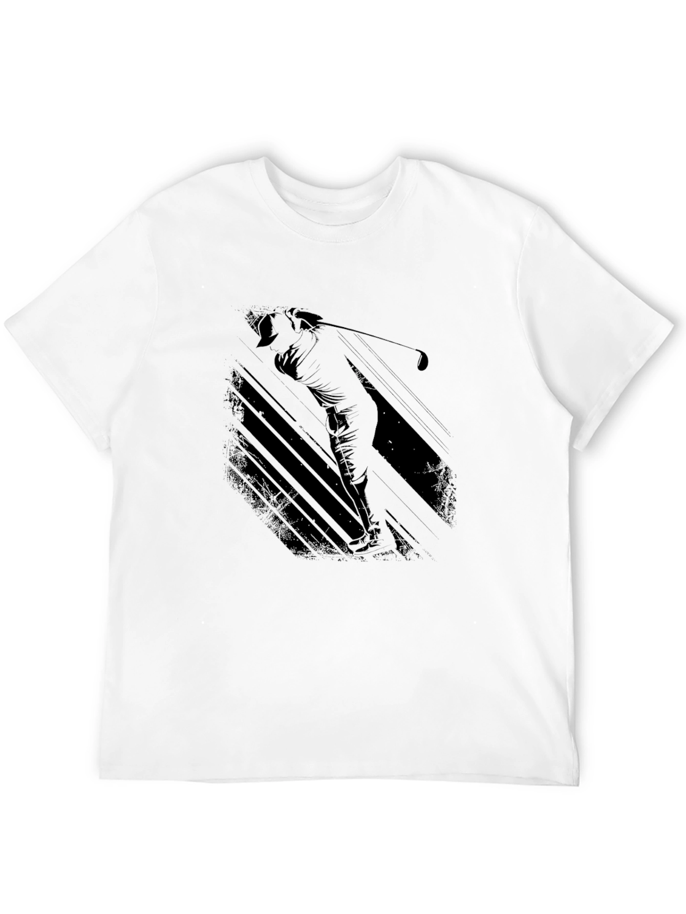 Black Golf Silhouette Black Graphic Tee view 12