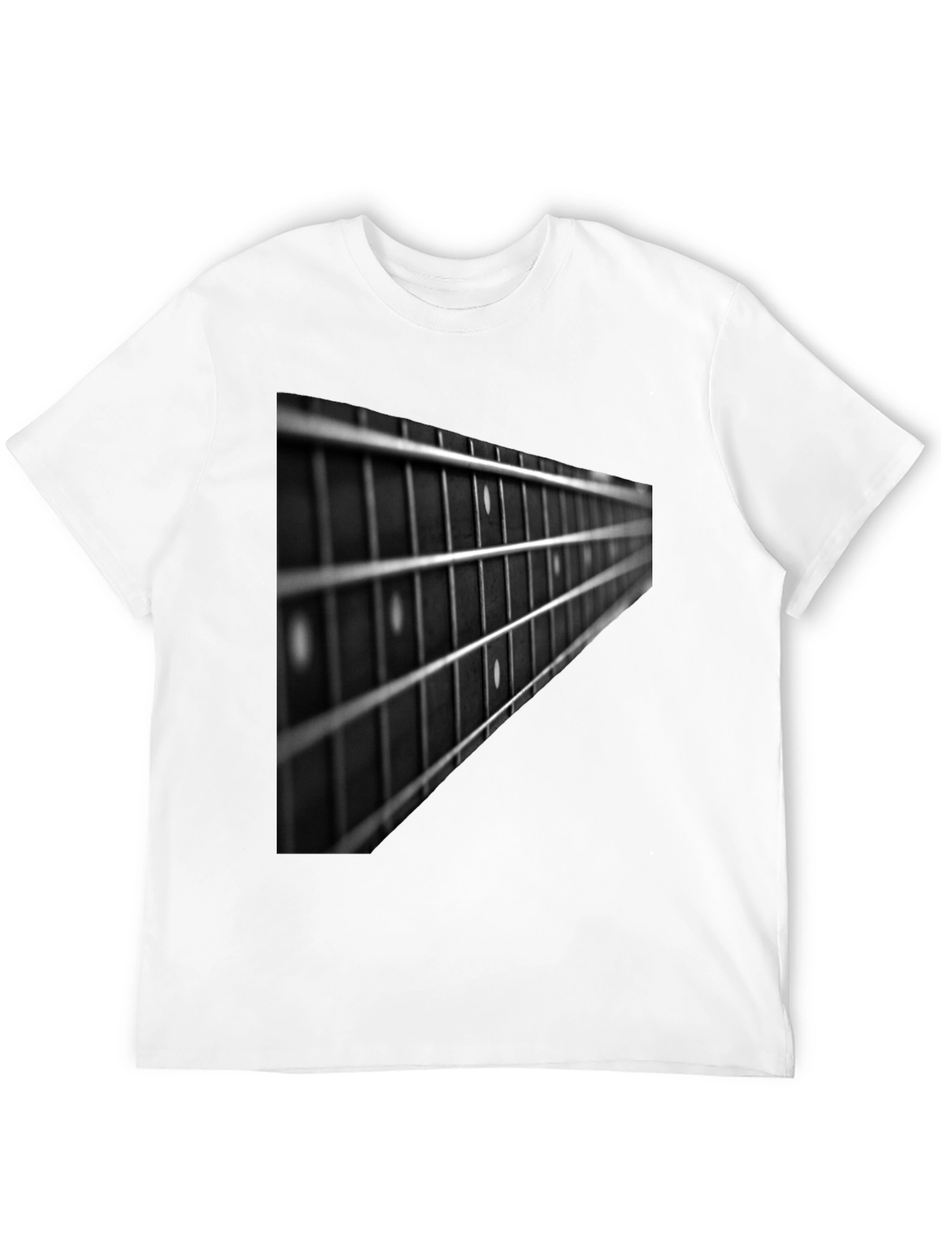 Black Guitar Fretboard Graphic Tee - Black view 12