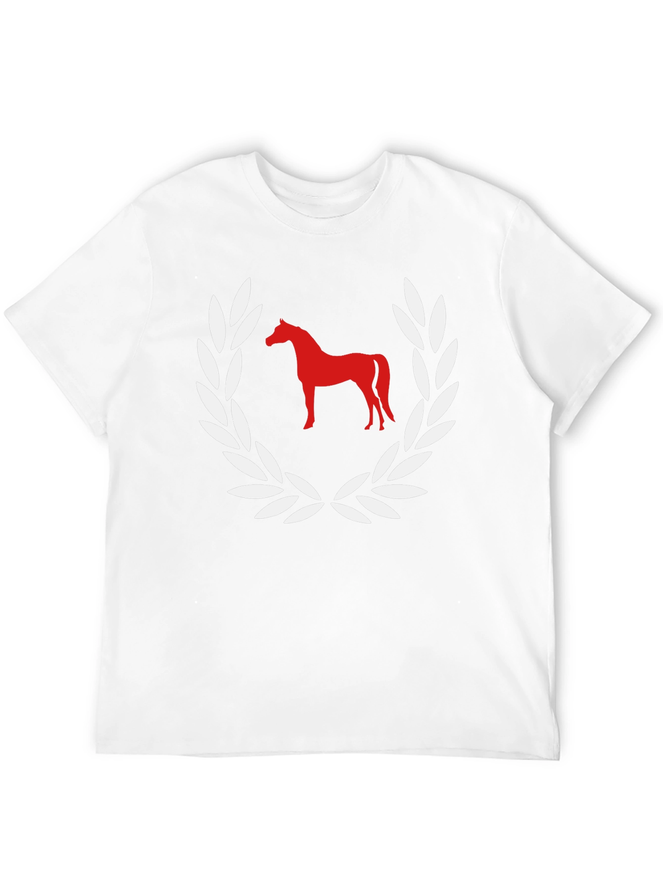 Black Horse Laurel Wreath Graphic Tee - Stylish Casual Shirt view 12