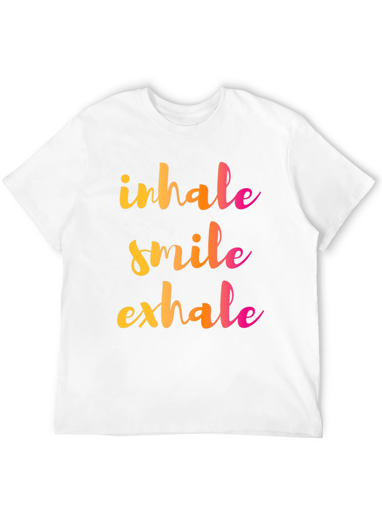 Black Inhale Smile Exhale Graphic Tee - Positive Vibes Shirt view 12
