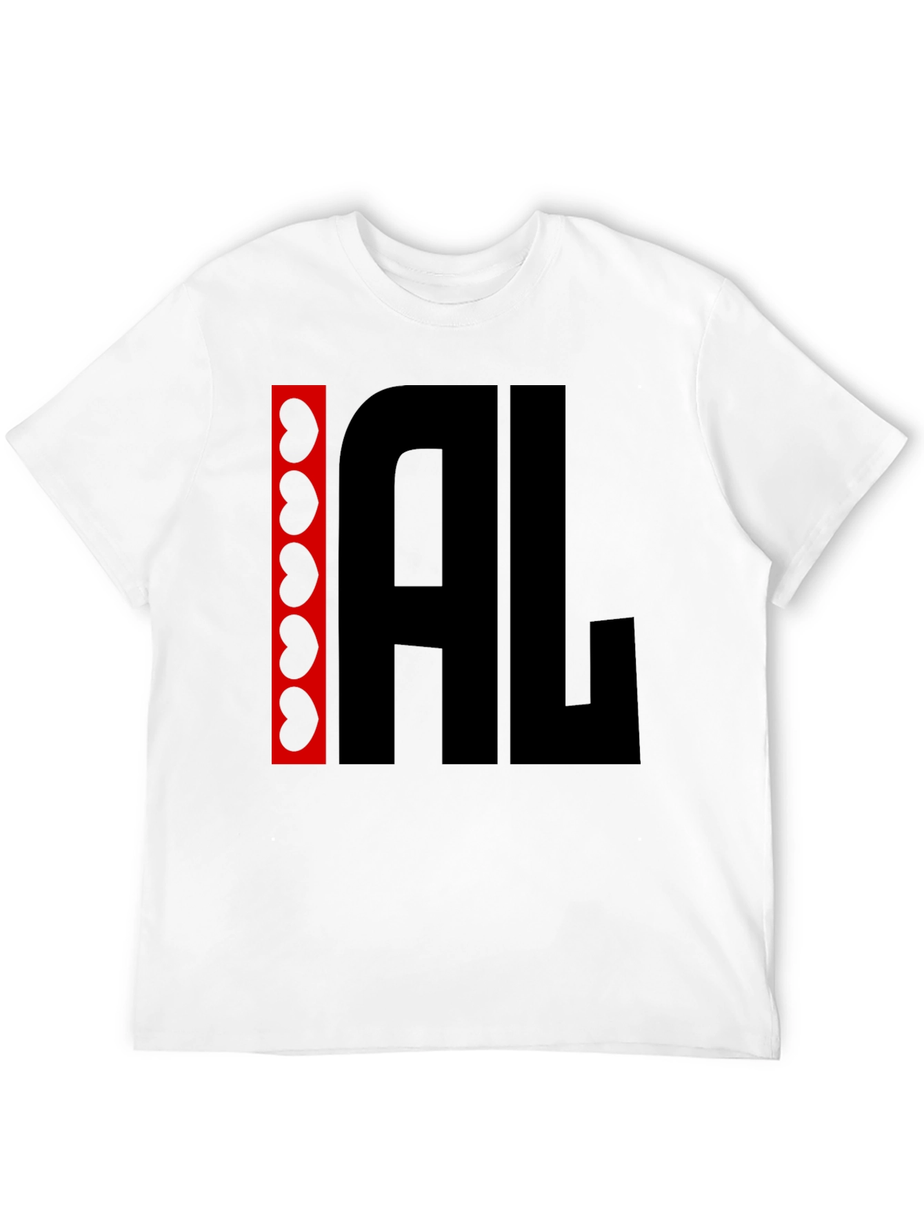 Black I Heart AL Graphic Tee - Black Cotton Shirt view 12