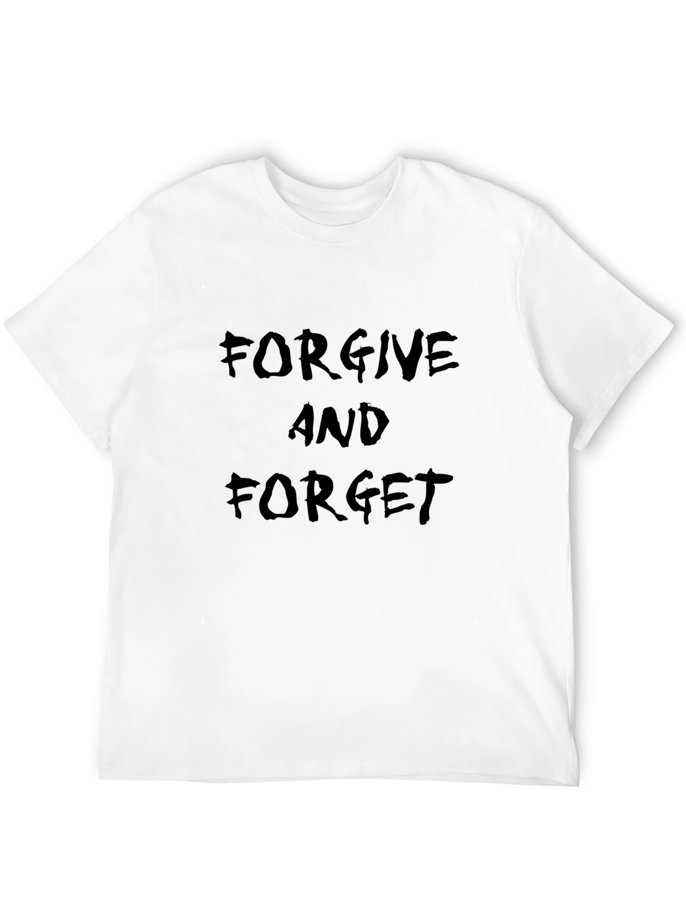 Black Forgive and Forget Black Graphic Tee view 12