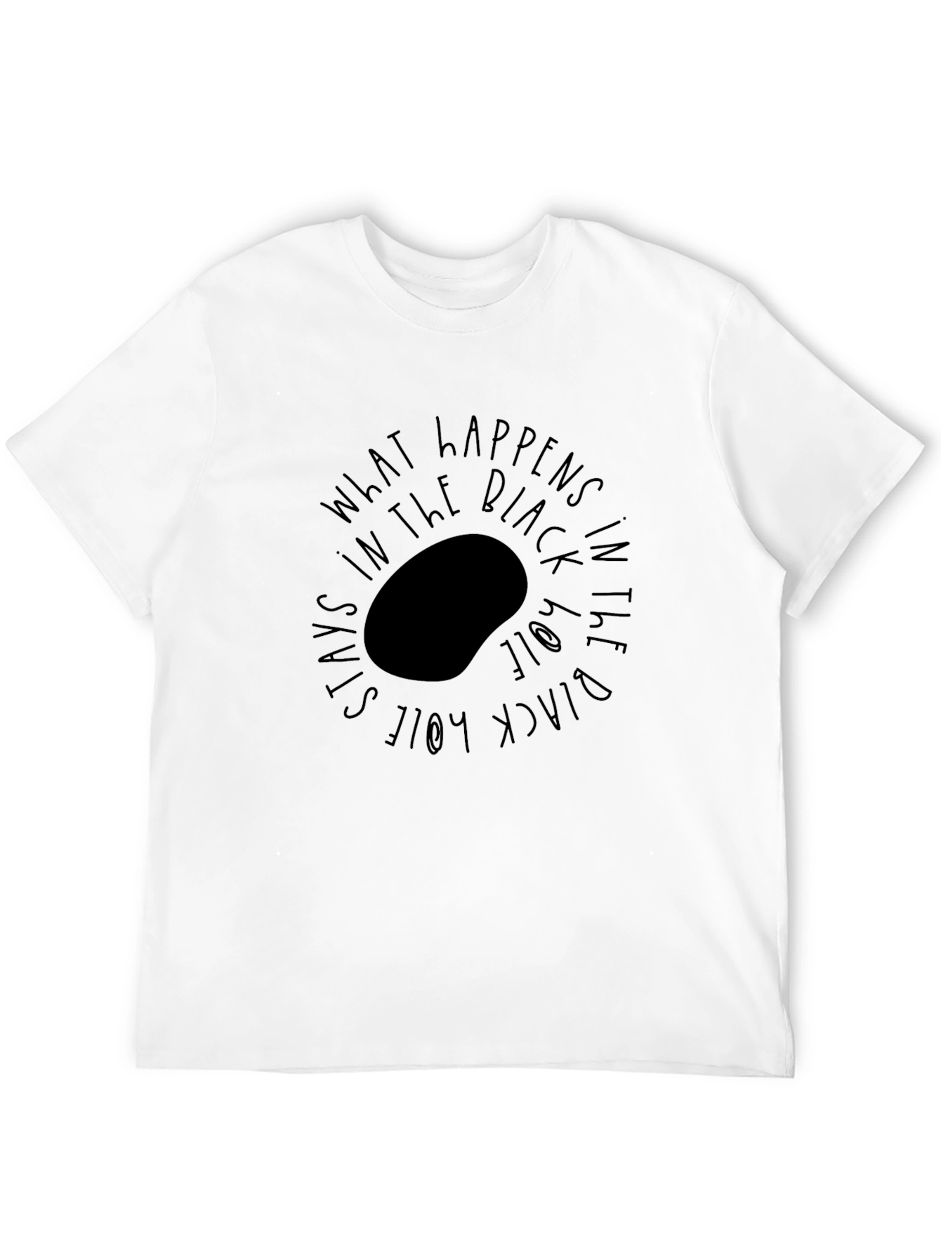 Black Black Hole Graphic Tee - What Happens in the Black Hole view 12