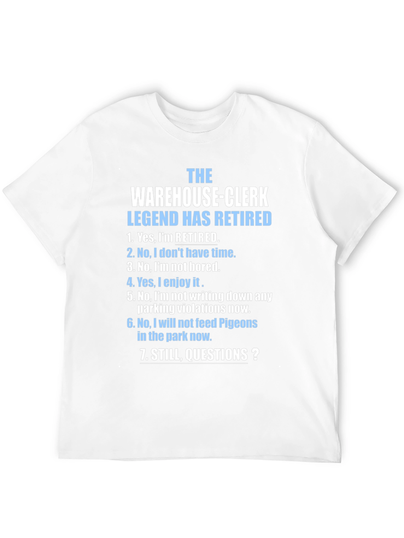 Black Retired Warehouse Clerk Legend T-Shirt view 12
