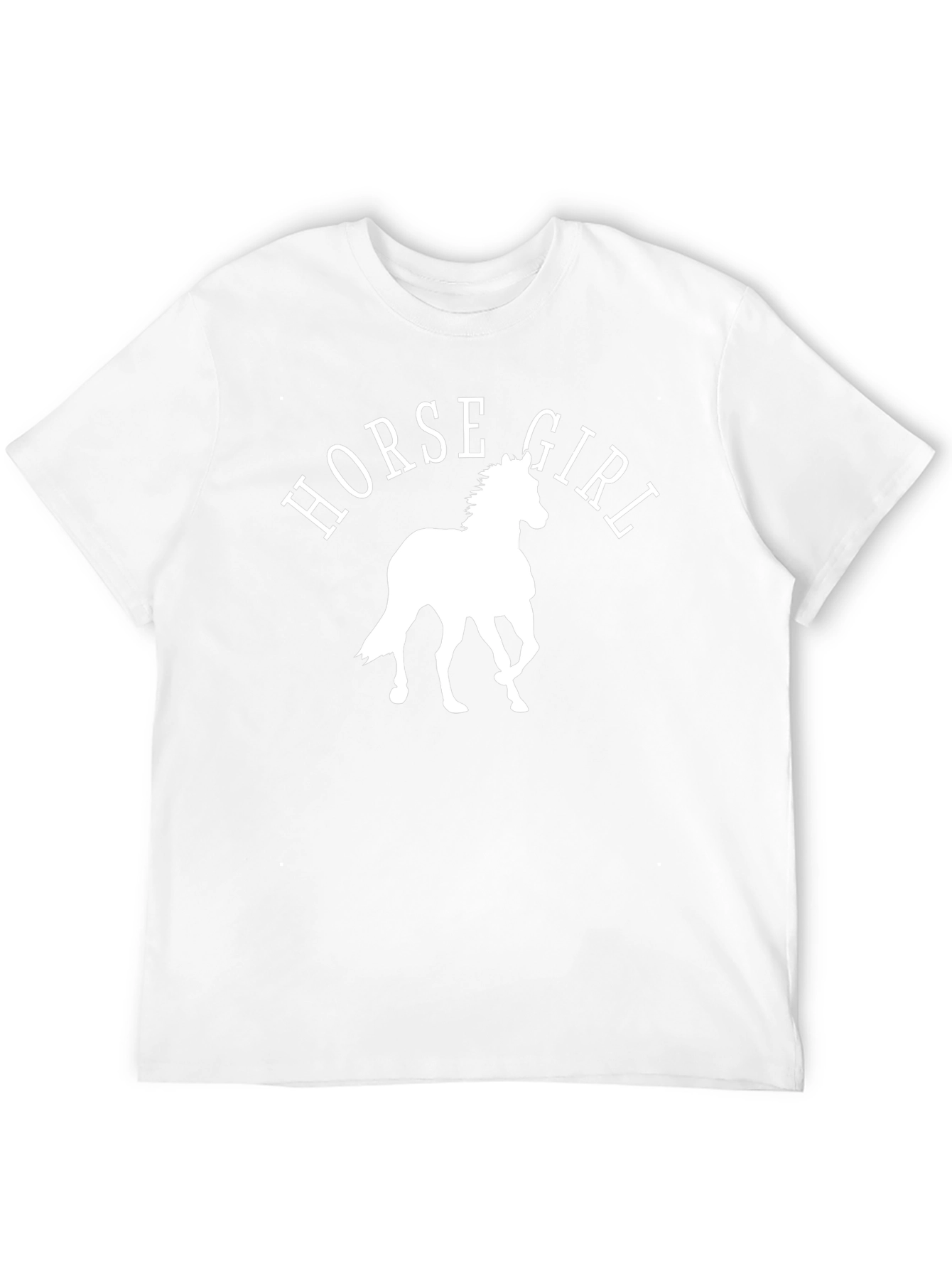 Black Horse Girl Graphic Tee - Black Cotton T-Shirt view 12