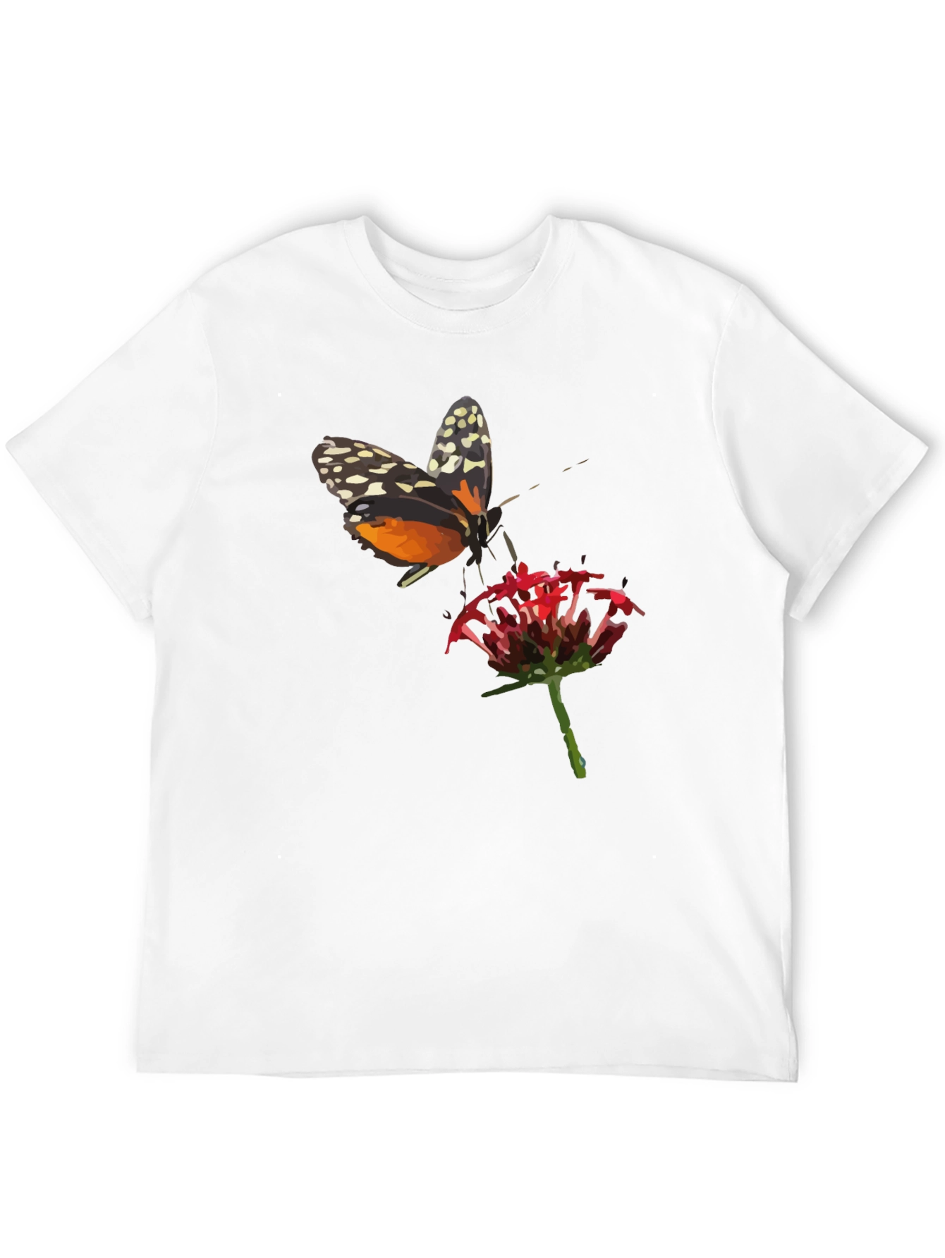 Black Butterfly Graphic T-Shirt - Stylish Men's Black Tee view 12