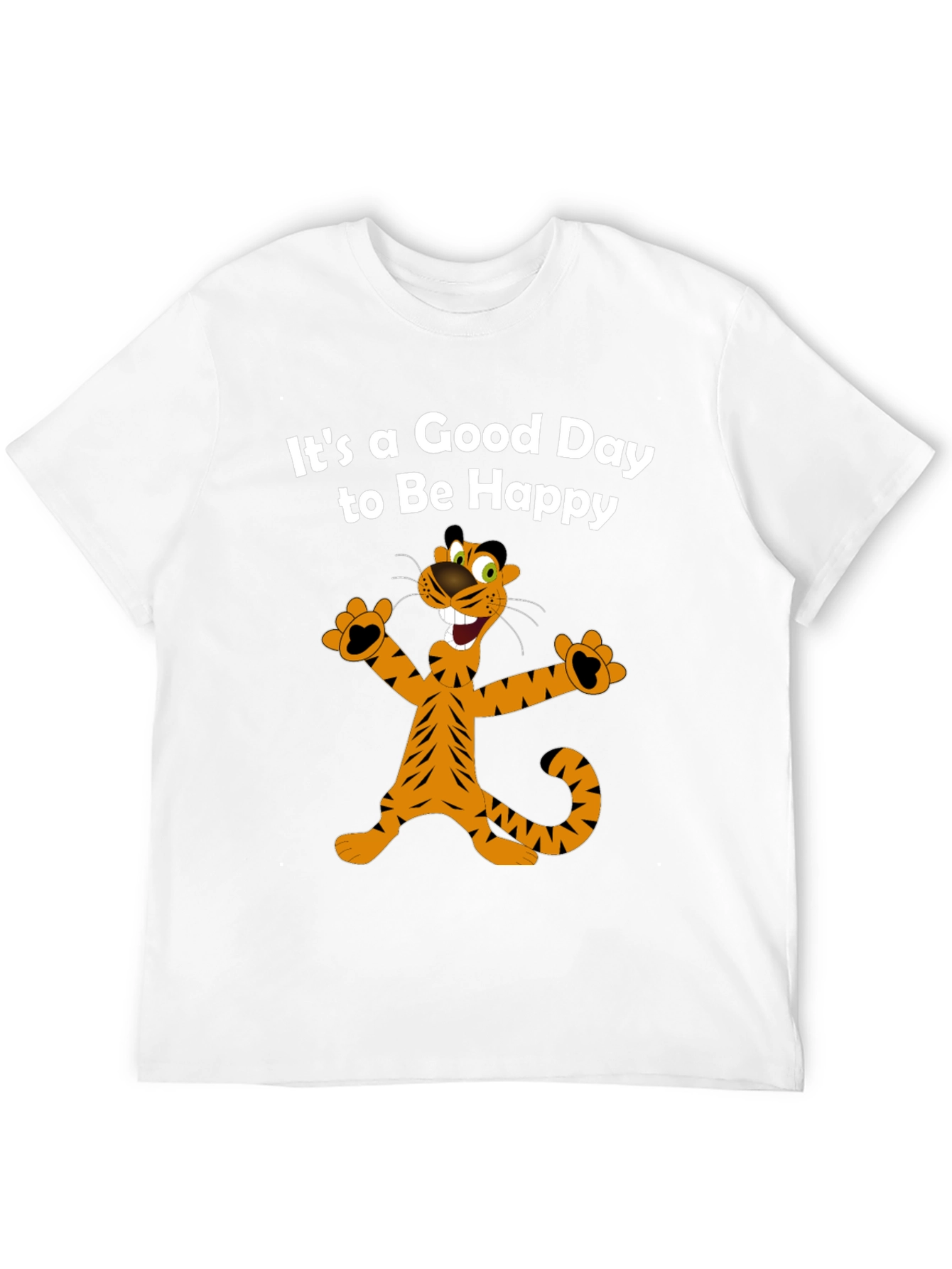 Black Happy Tiger Graphic Tee - It's a Good Day view 12