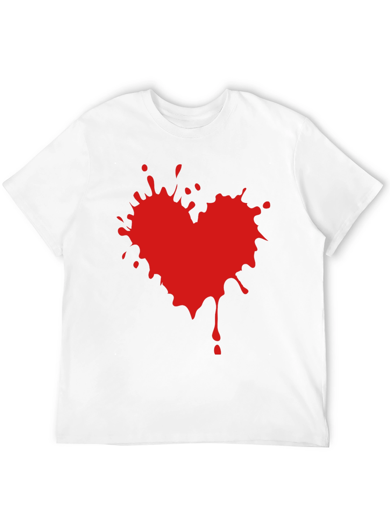 Black Heart Splatter Graphic Tee - Black T-Shirt view 12