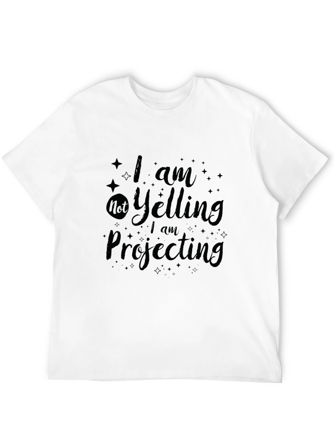 Black Humorous Graphic Tee - I am Projecting view 12