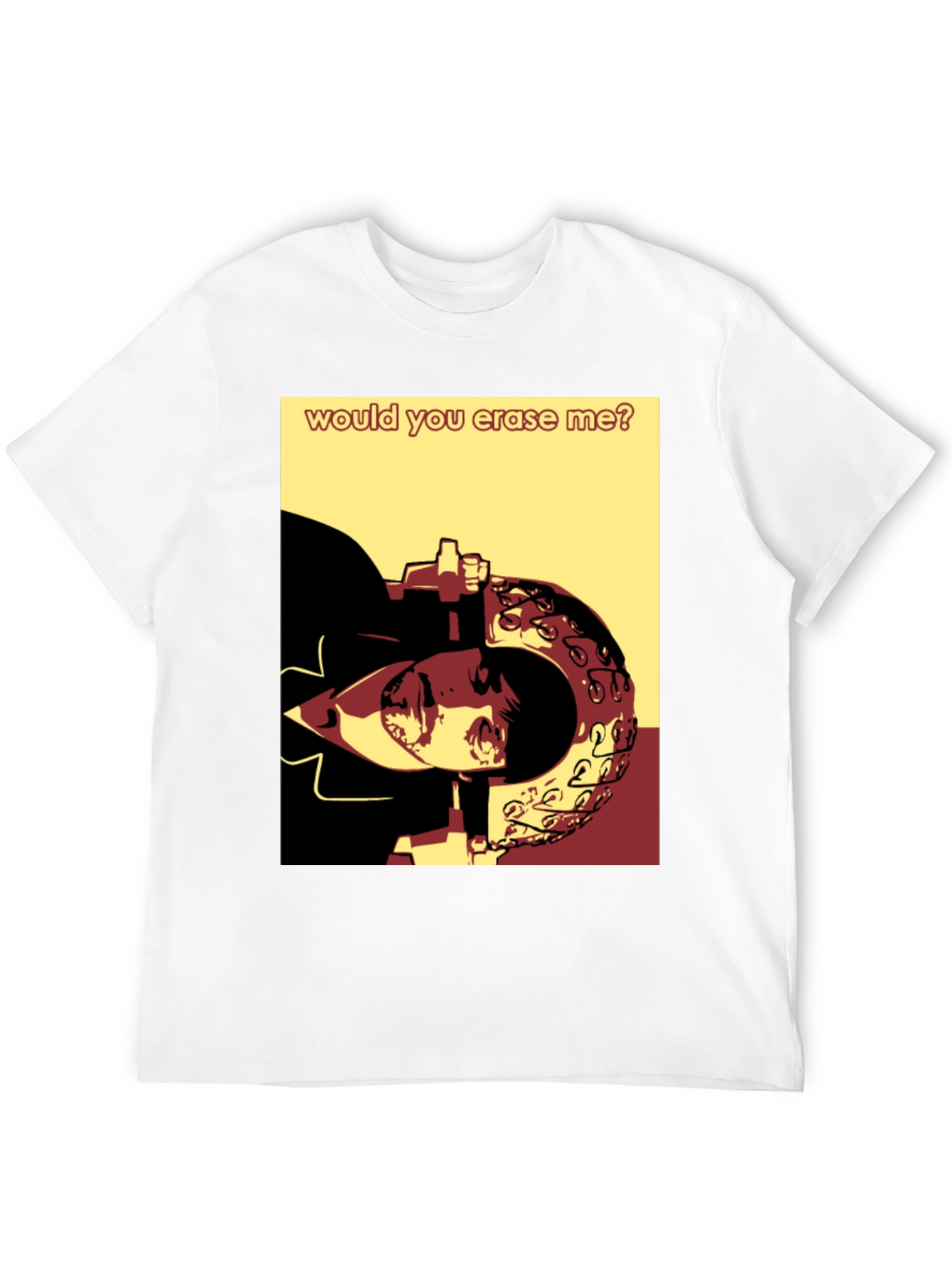 Black Would You Erase Me Graphic Tee view 12