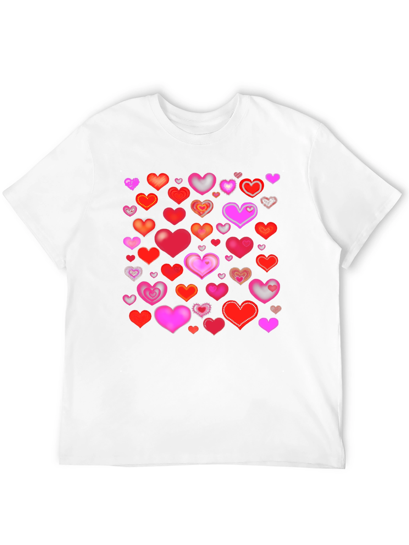 Heart Pattern T-Shirt - Love & Romance Style - 12