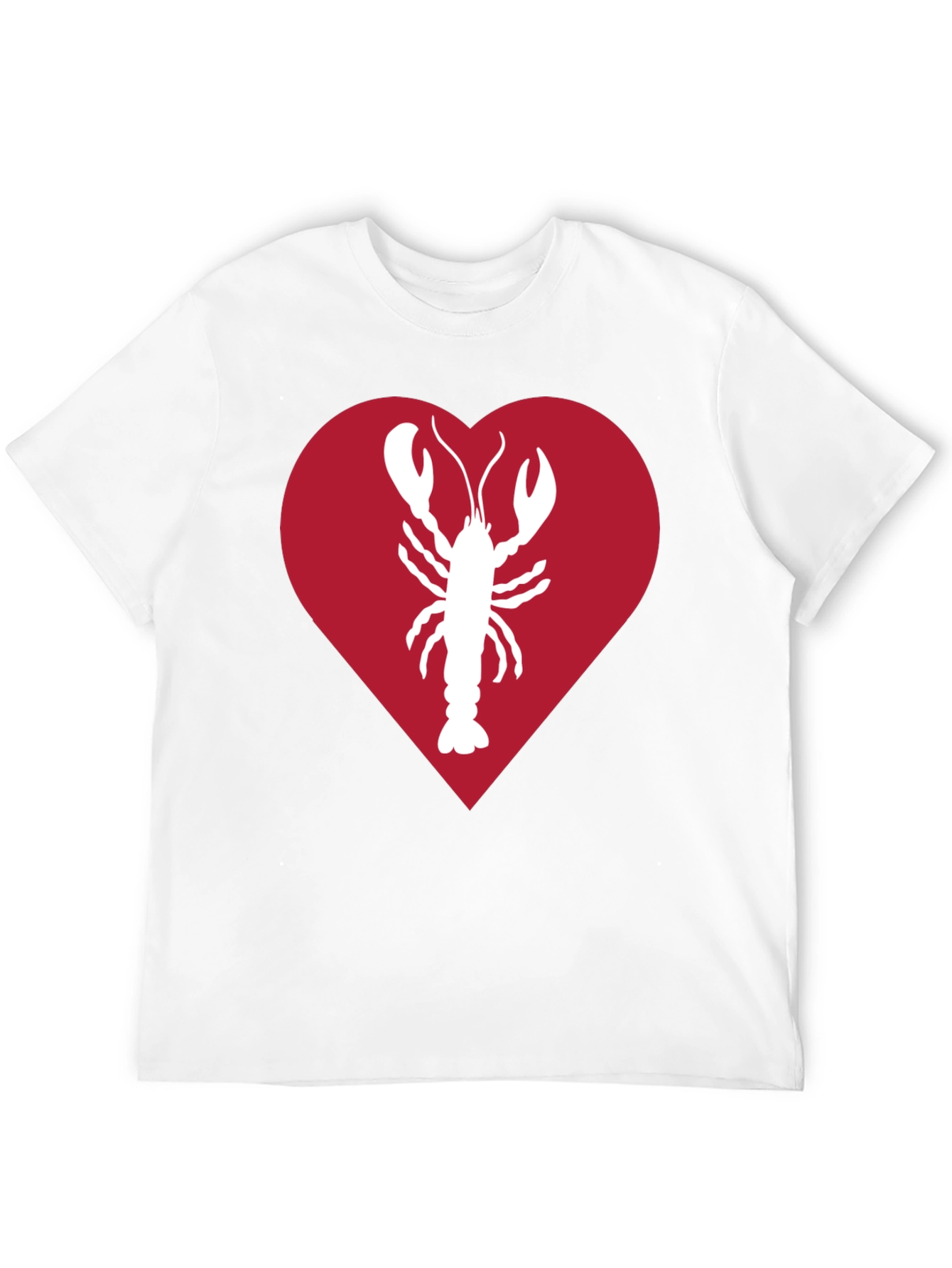 Black Lobster Heart Graphic Tee - Black Unisex Shirt view 12