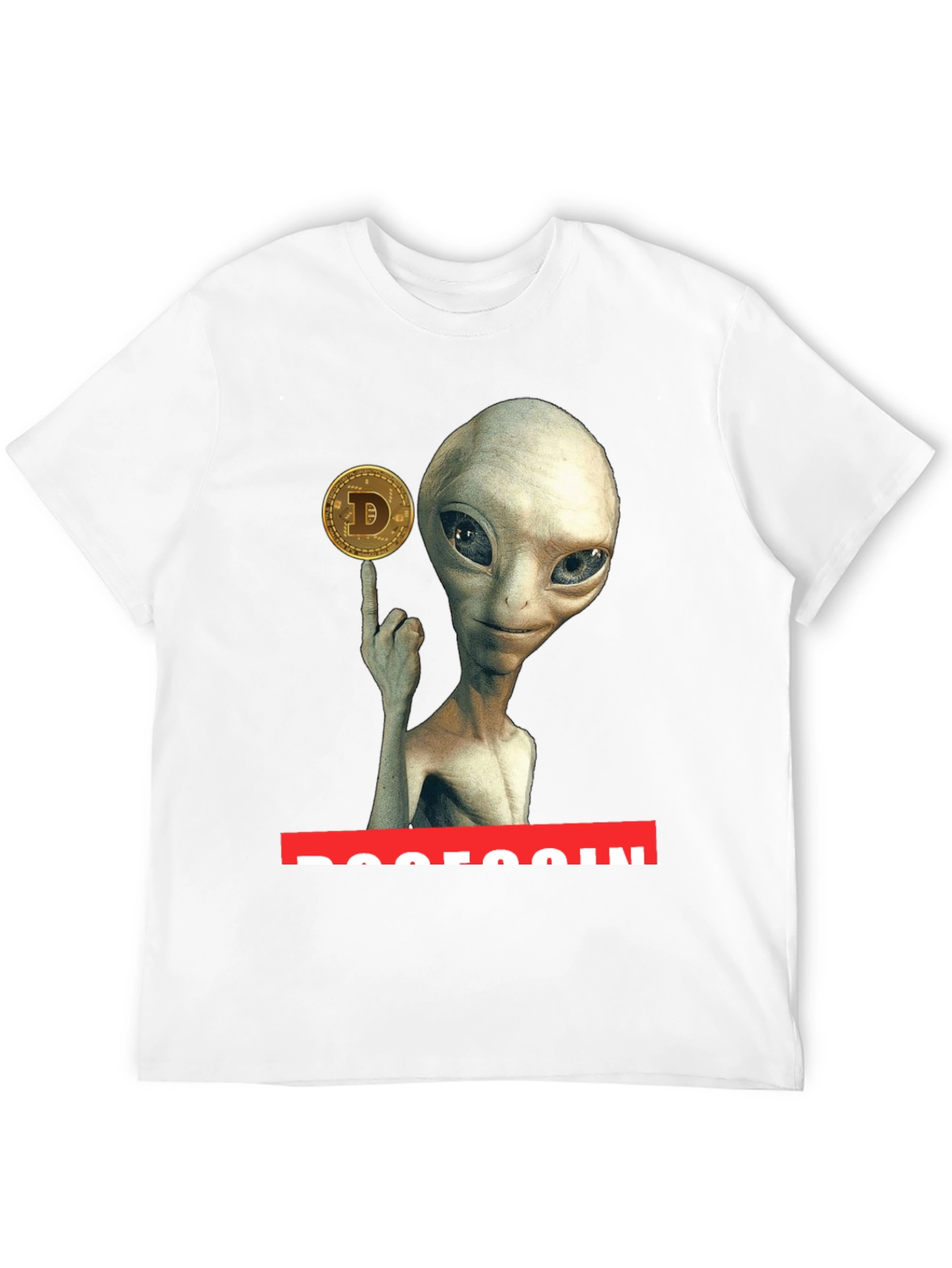 Black Alien Dogecoin T-Shirt - Crypto Tee view 12