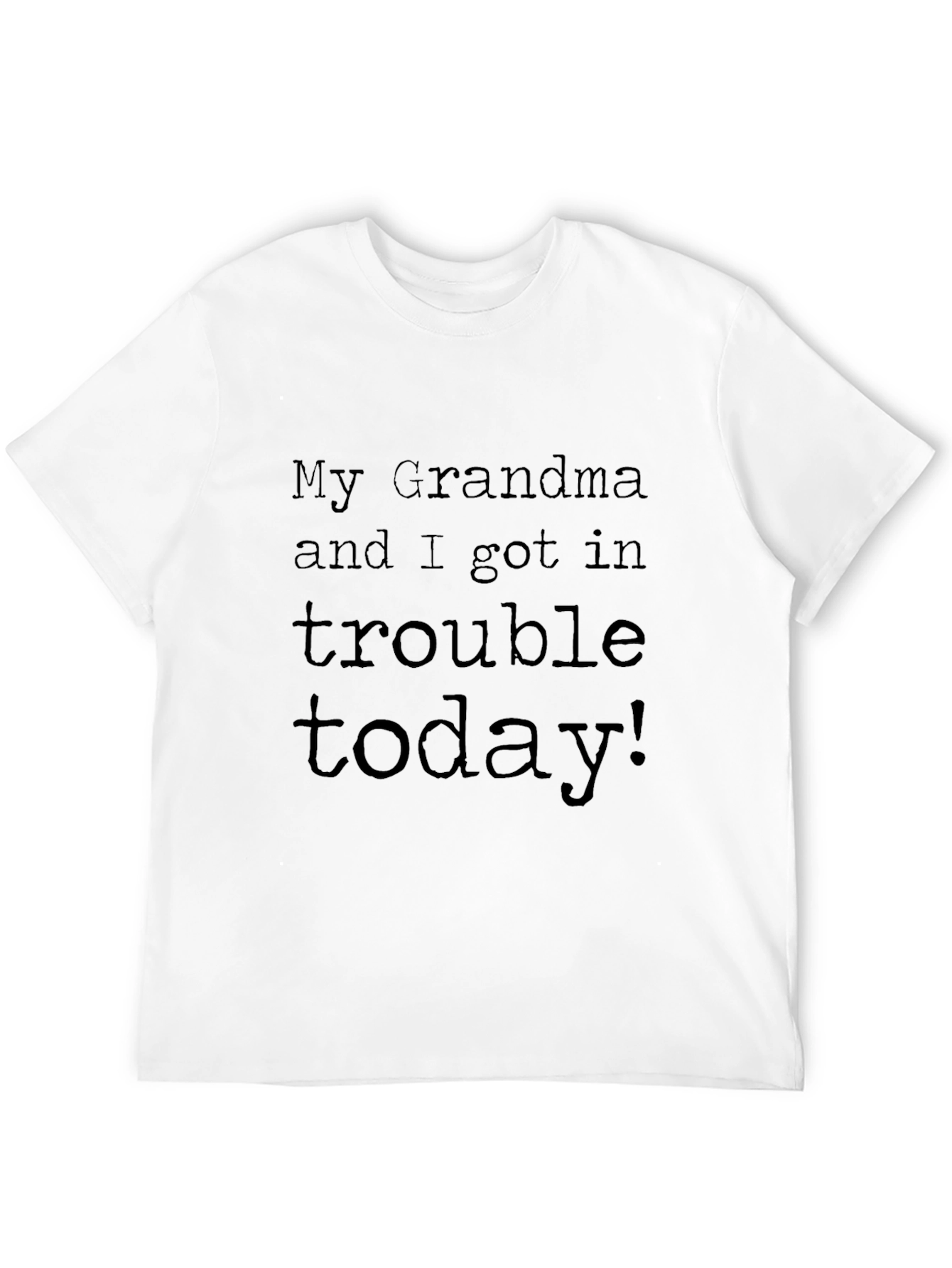 Black Grandma Trouble Tee - Fun Novelty T-Shirt view 12