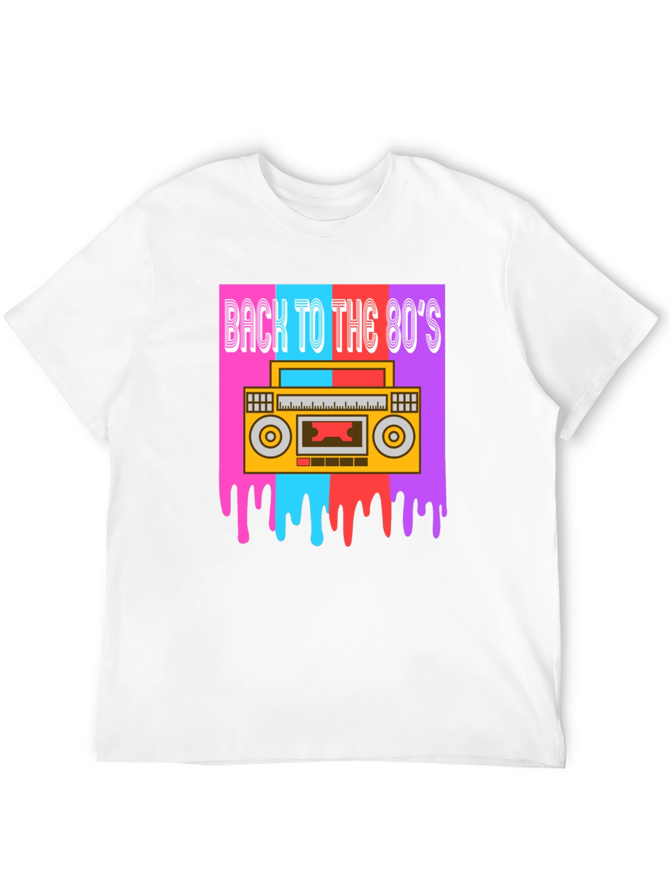 Black Retro 80s Boombox Graphic Tee view 12
