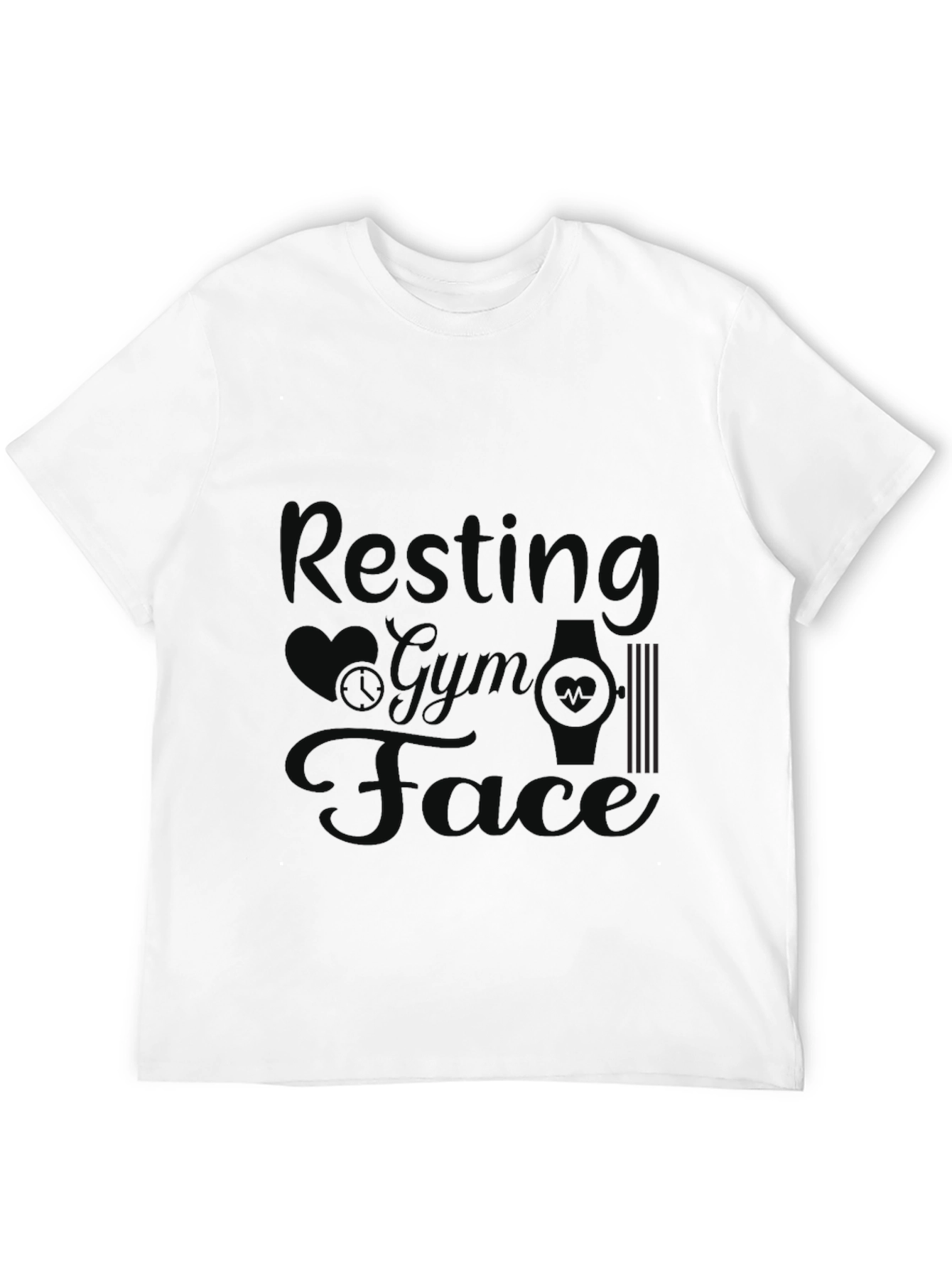 Black Resting Gym Face Graphic Tee - Black view 12