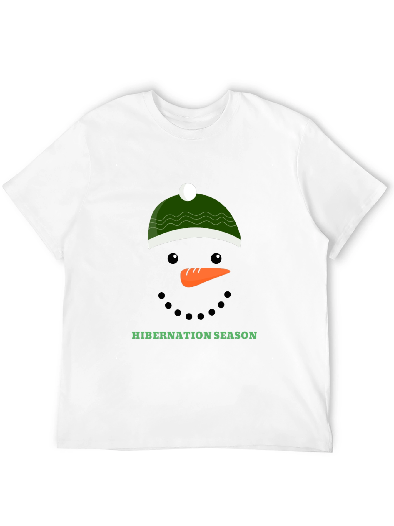 Black Hibernation Season Snowman Graphic Tee view 12
