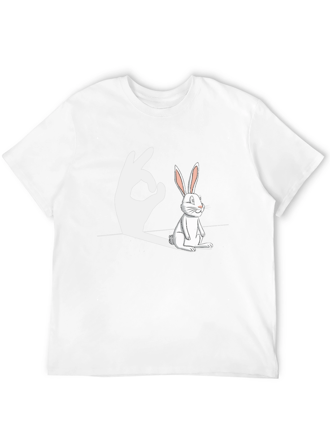 Black Rabbit Shadow Hand Gesture Funny Graphic T-Shirt view 12