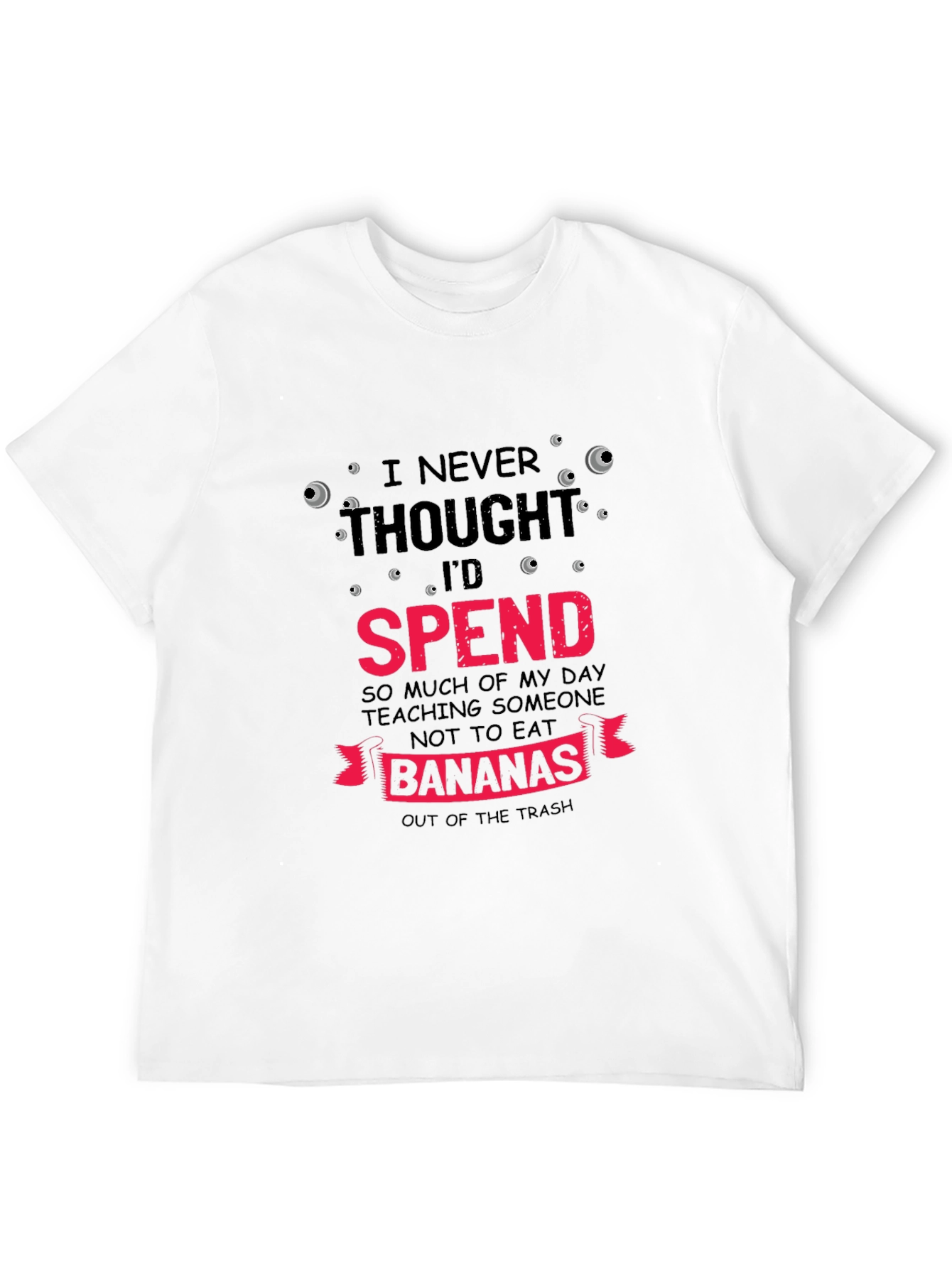 Black Funny "Bananas" Graphic T-Shirt view 12